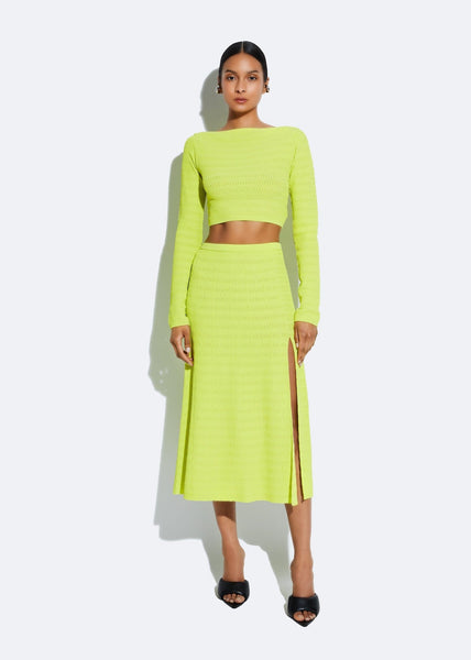 Yellow viscose skirt outlet