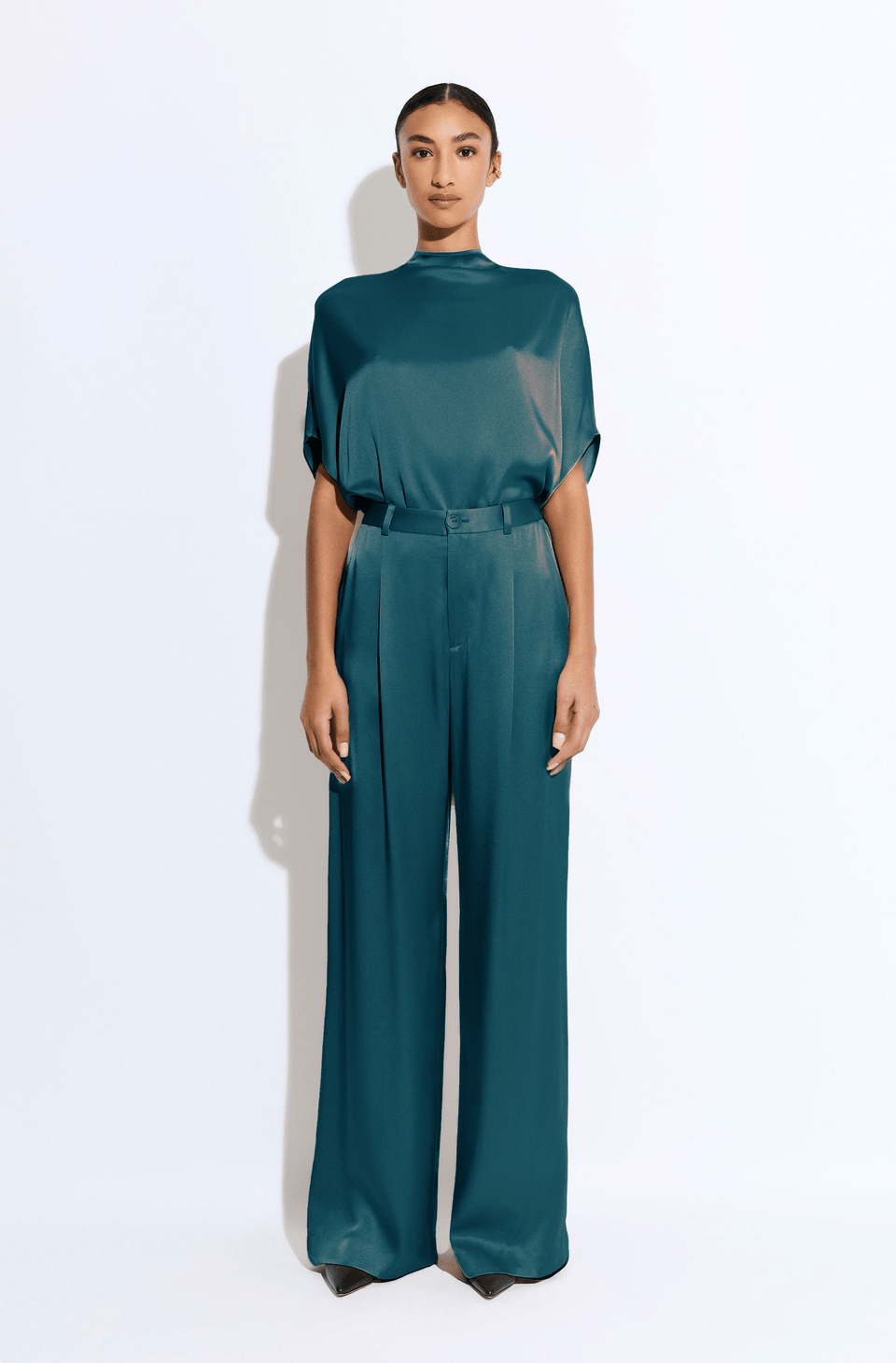 Satin Relaxed Pleated Pant - LAPOINTE