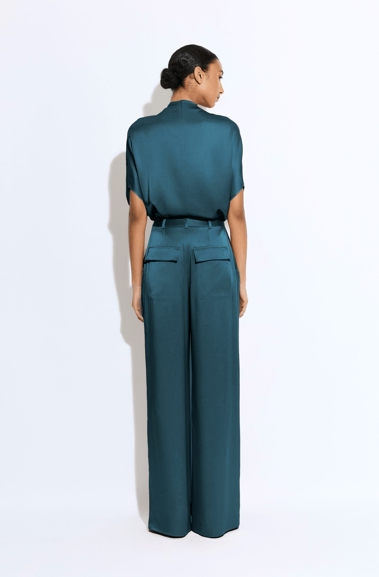 Satin Relaxed Pleated Pant - LAPOINTE