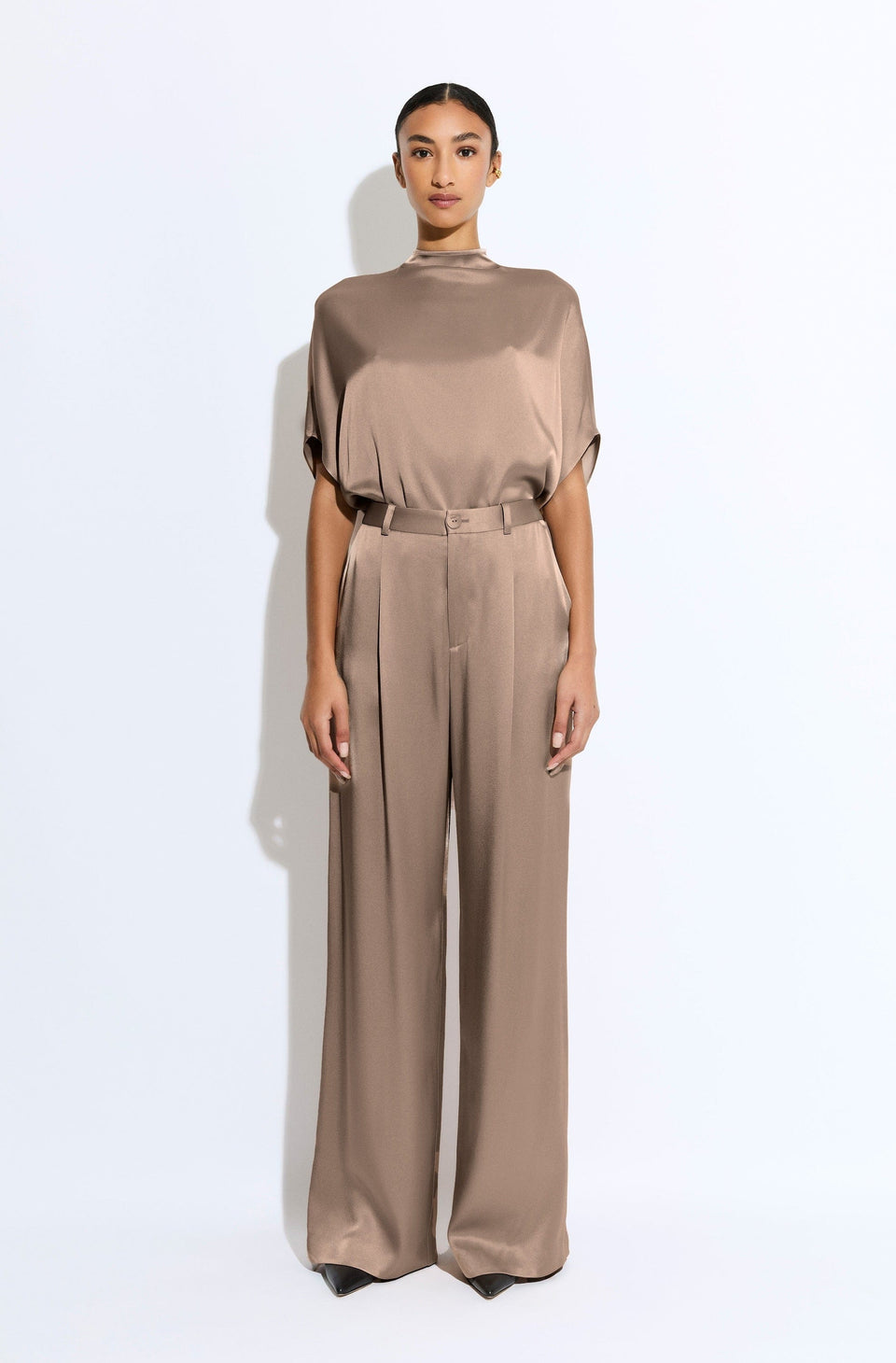 Satin Relaxed Pleated Pant - LAPOINTE