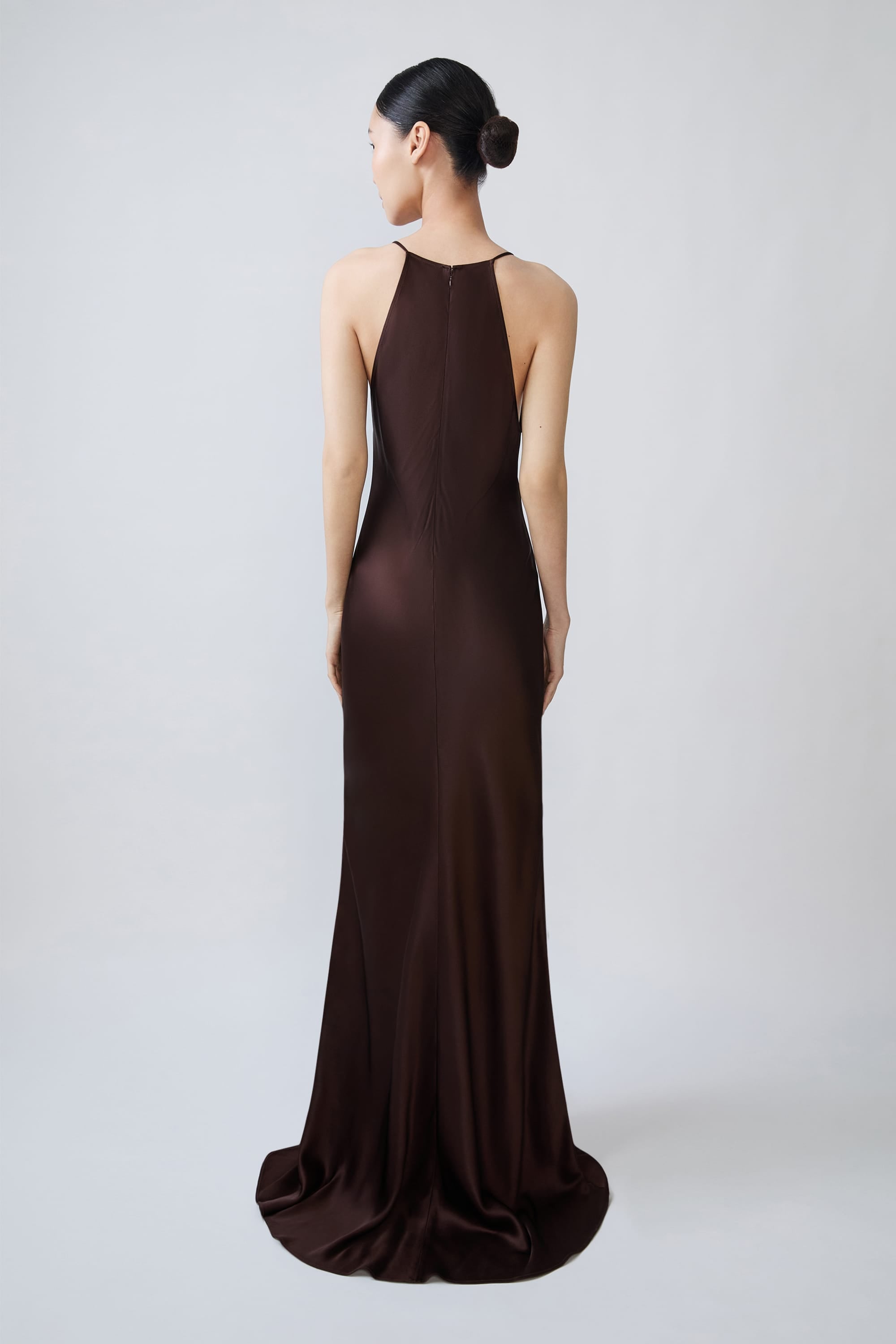 Satin Halter Gown