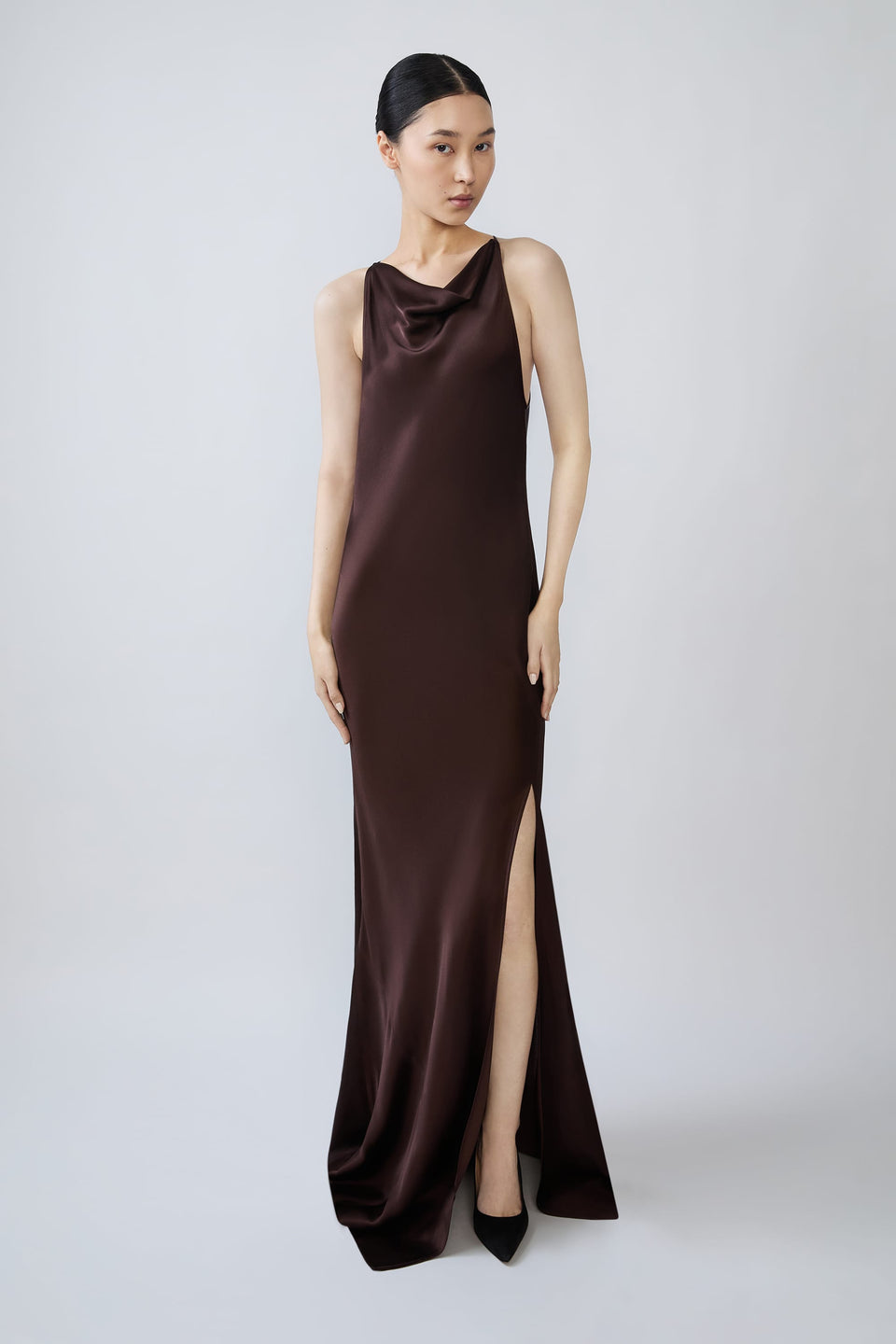 Satin Halter Gown