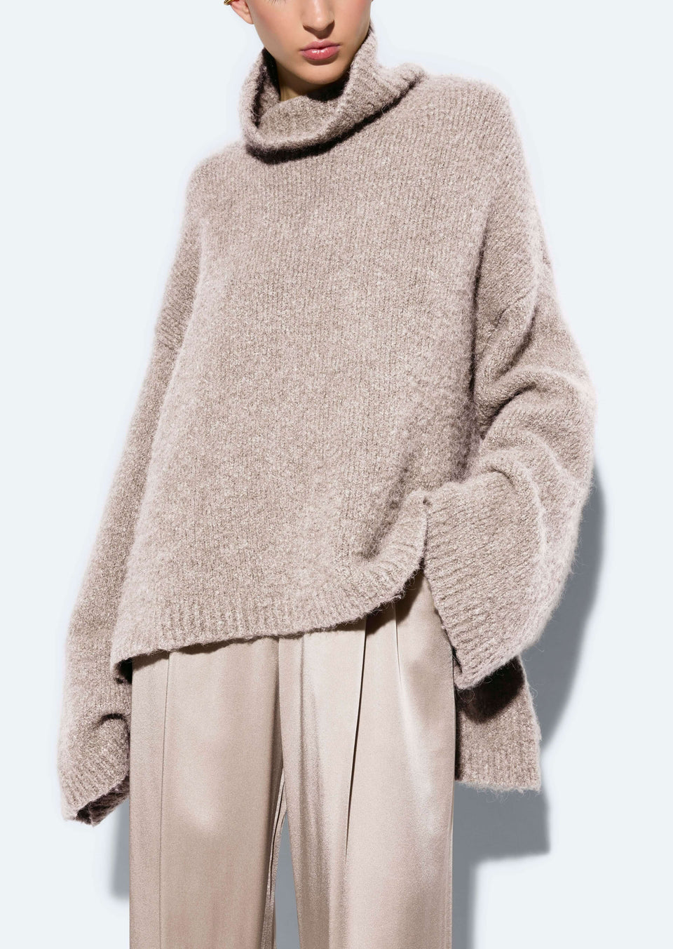 Alpaca Oversized Turtleneck Sweater