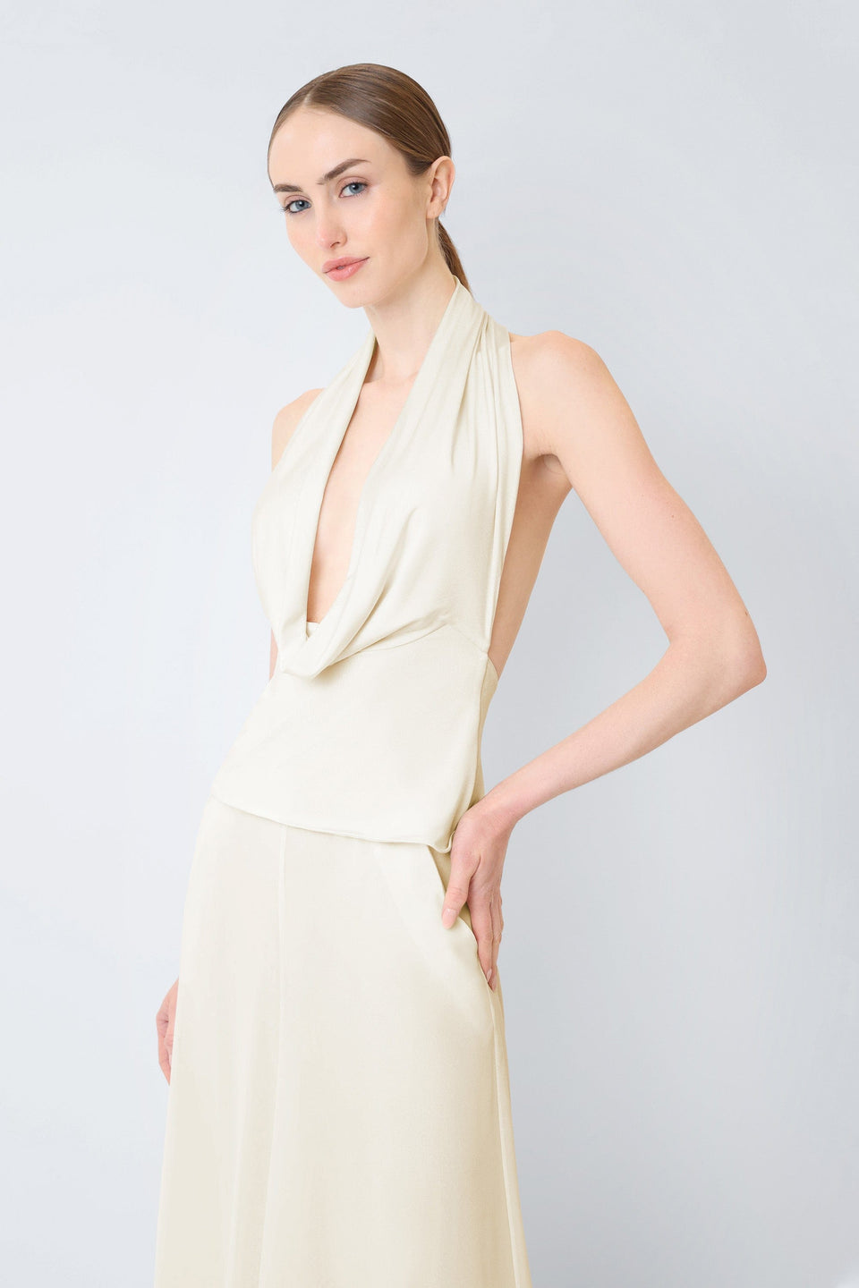 Jersey Cowl Neck Top