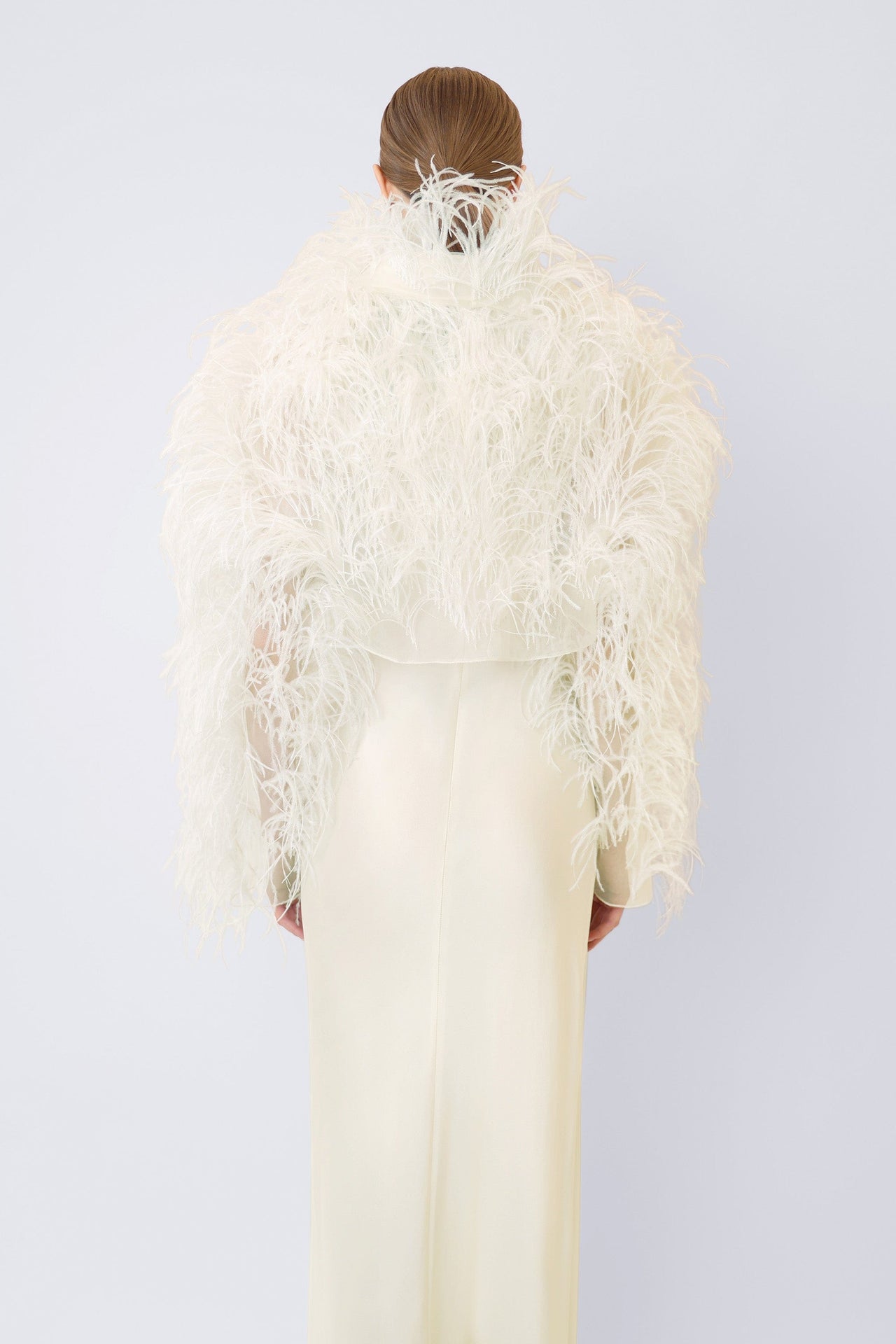 Marbled Feathers Cropped Jacket - LAPOINTE