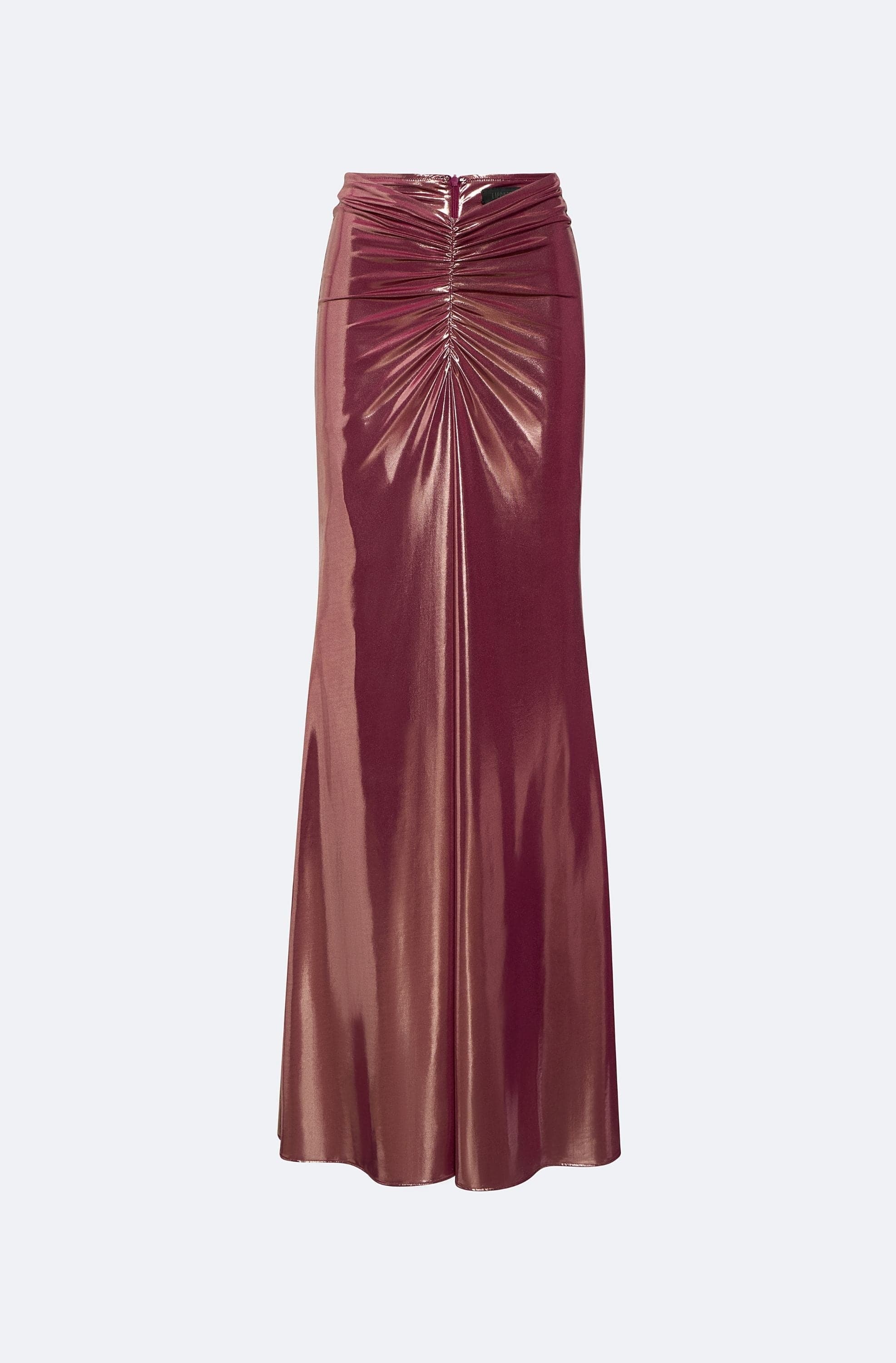 Coated Jersey Ruched Maxi Skirt - LAPOINTE