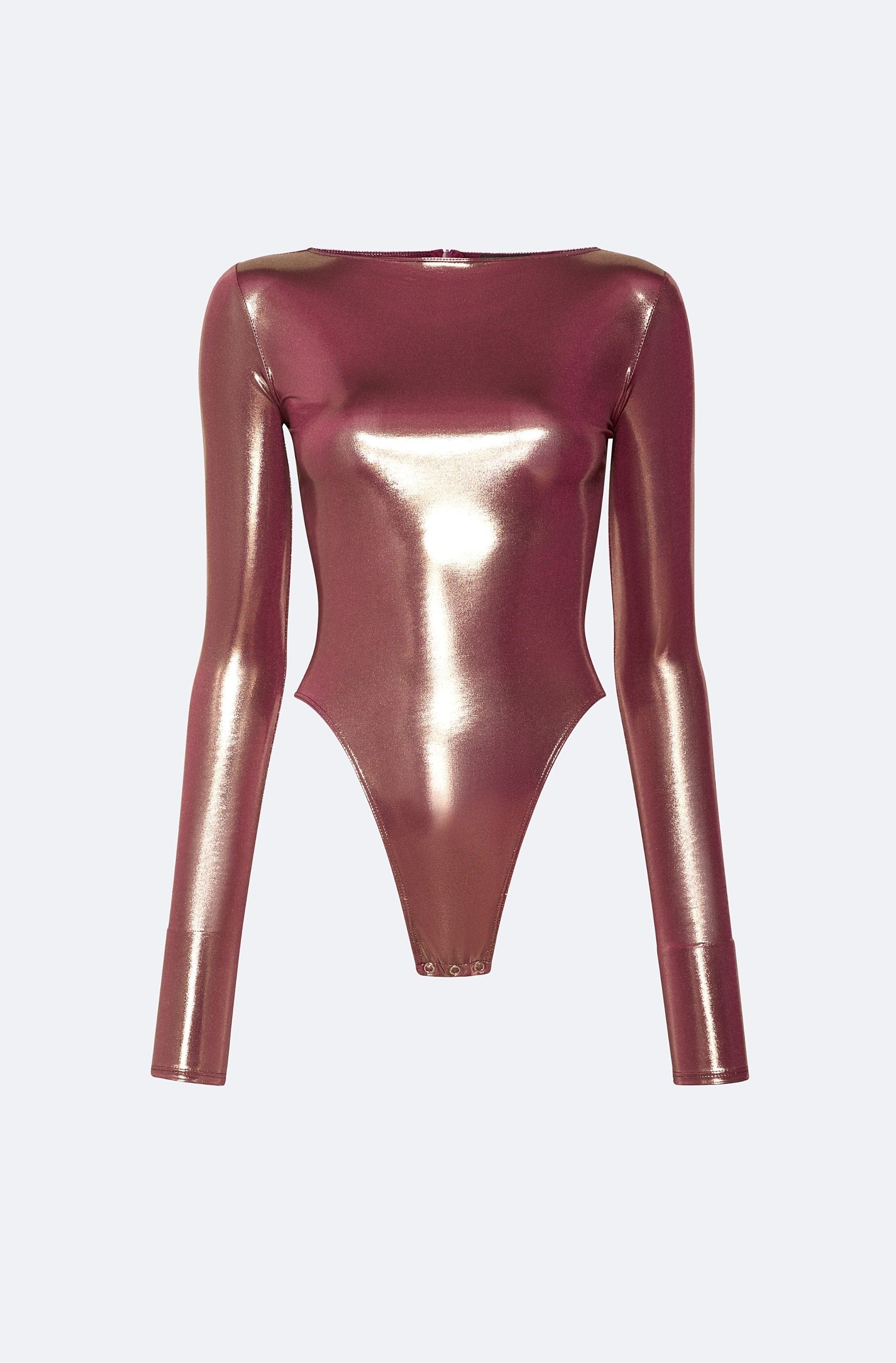 Coated Jersey Boatneck Bodysuit - LAPOINTE