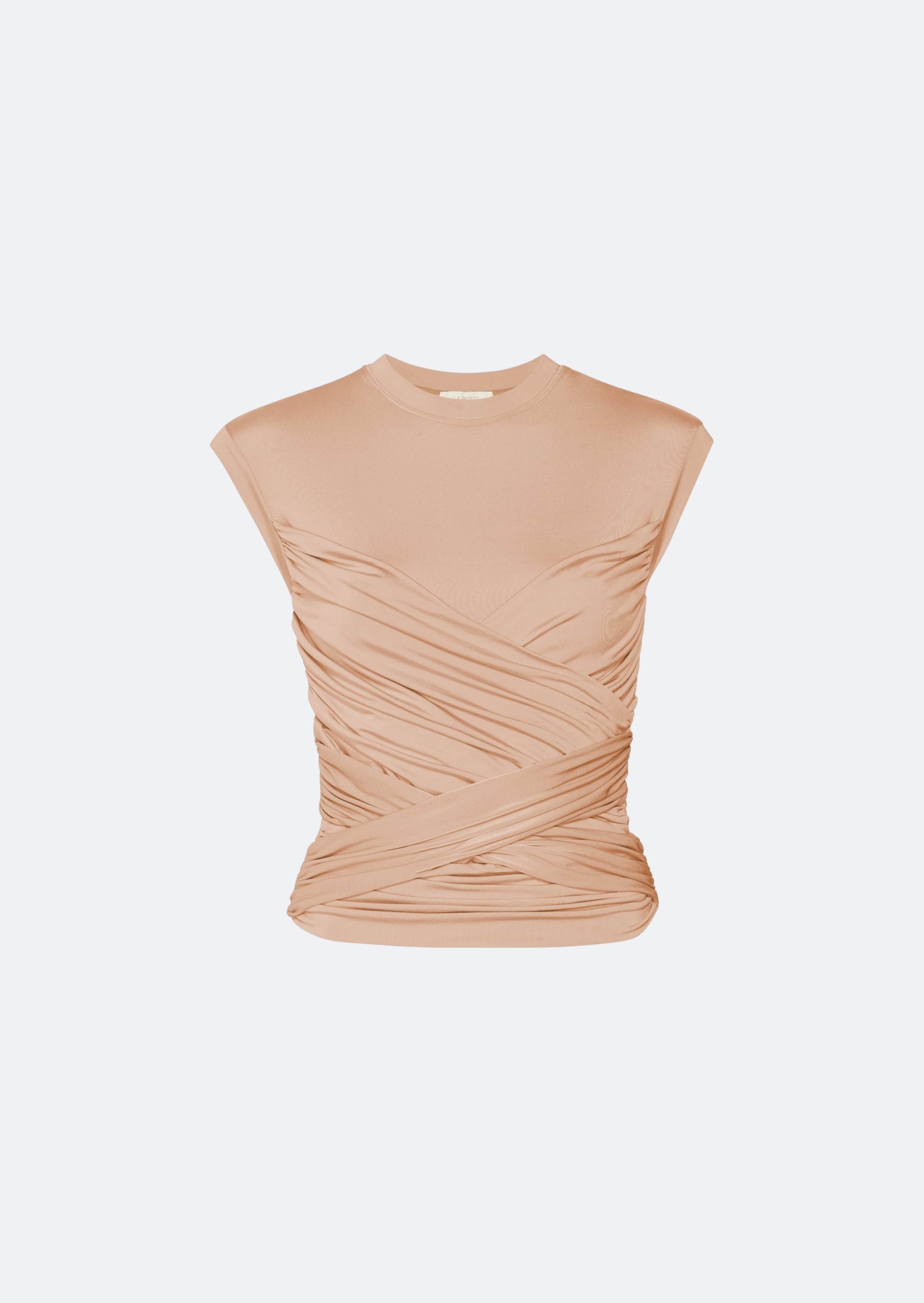 Lightweight Jersey Draped Wrap Tank