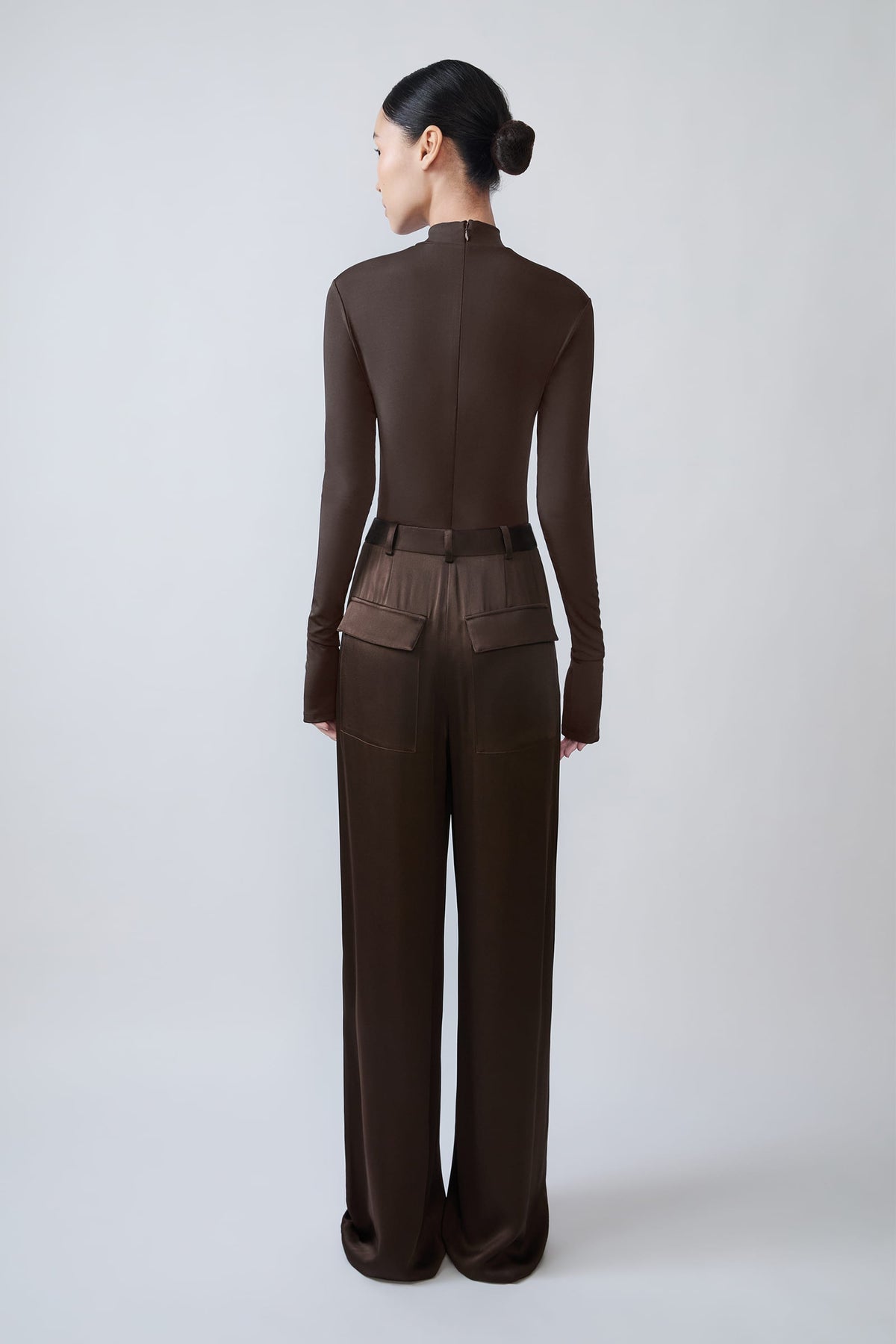 Satin Relaxed Pleated Pant
