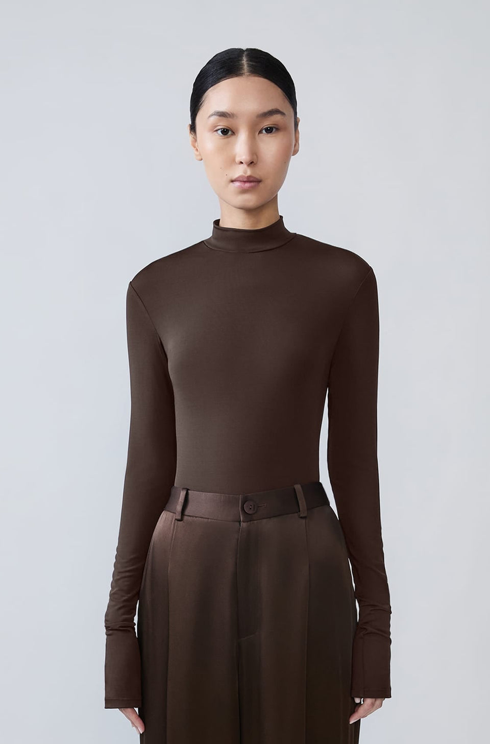 Jersey Mock Neck Bodysuit