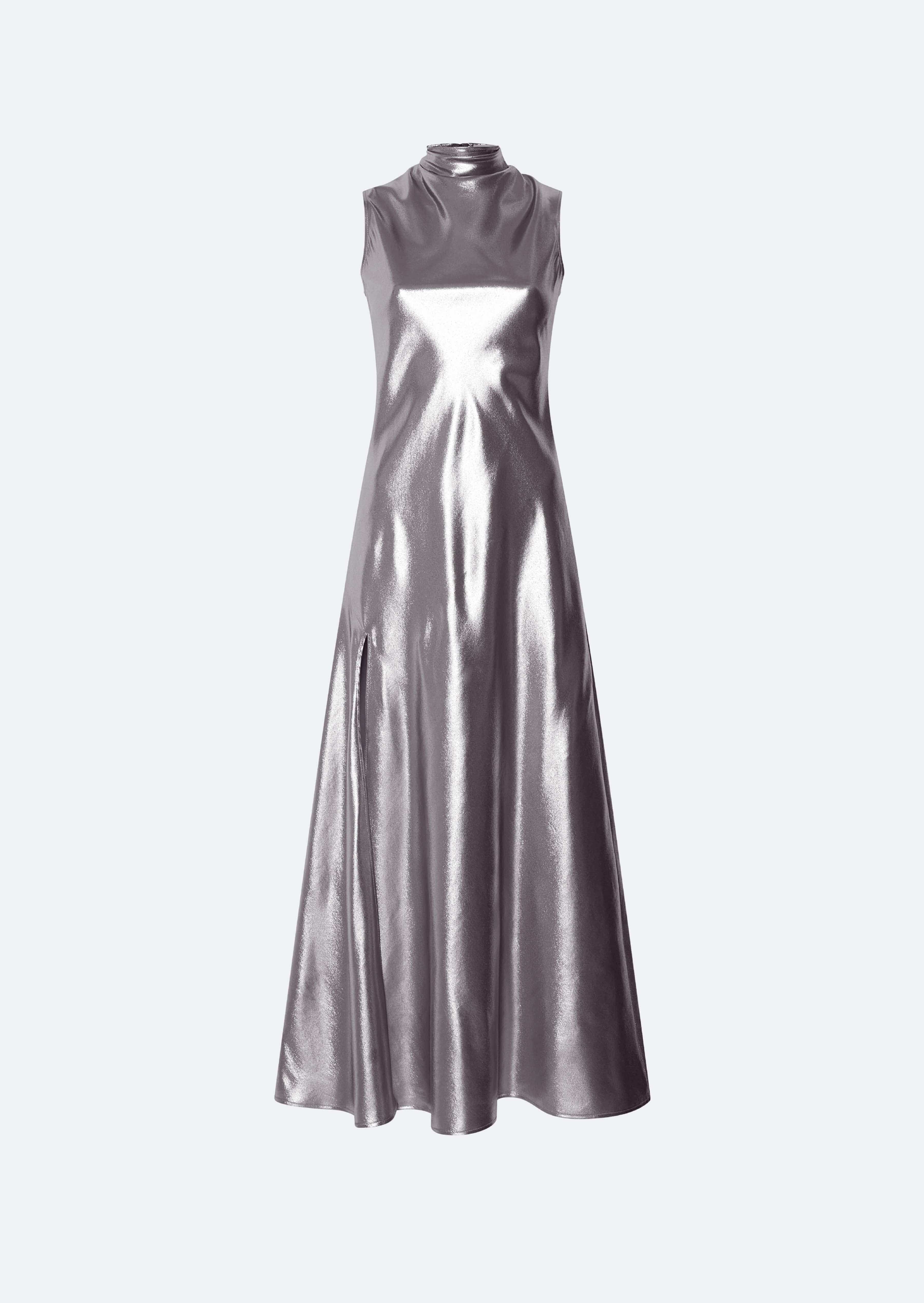 Metallic Silk Dress