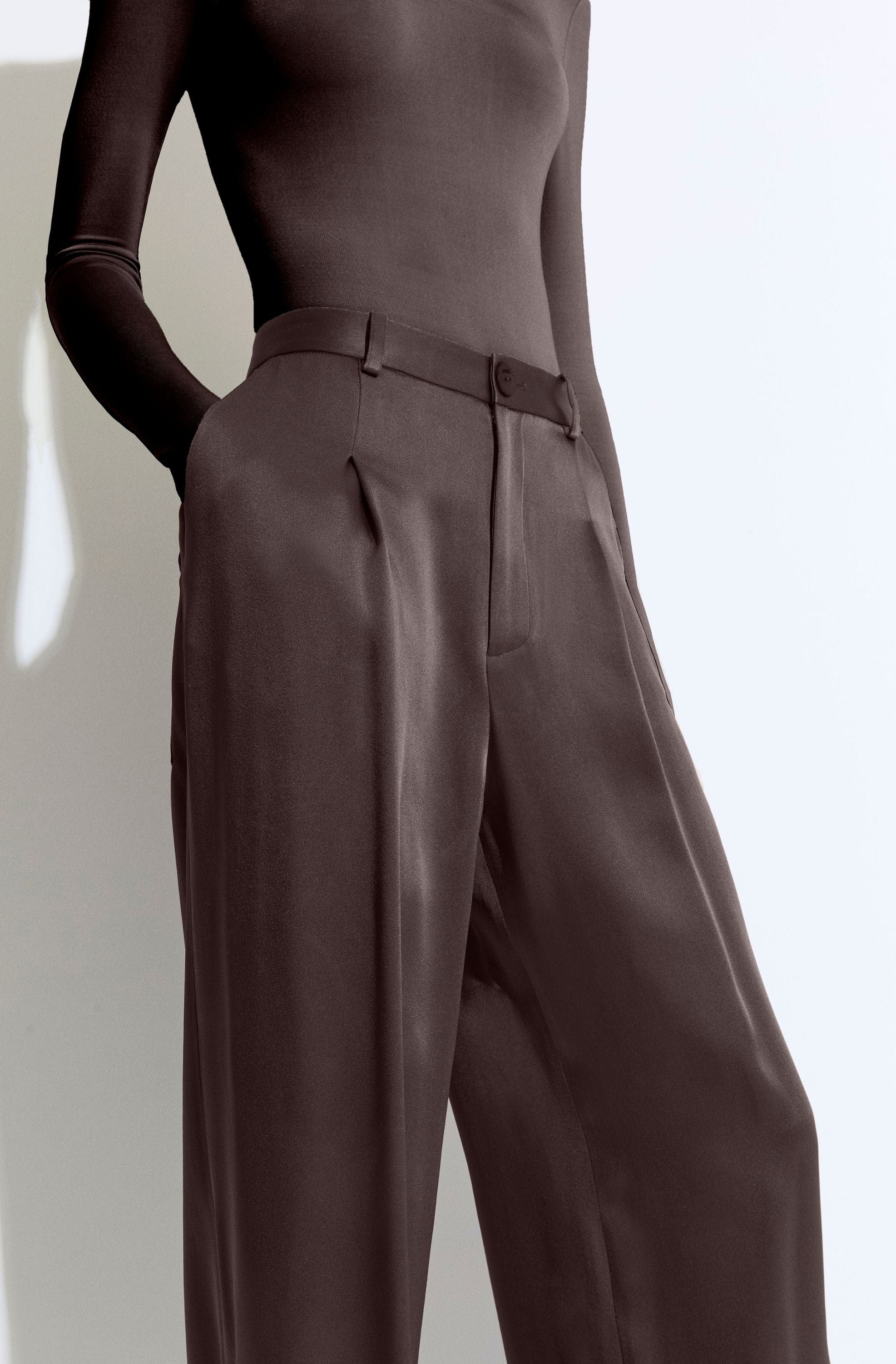 Satin Relaxed Pleated Pant - LAPOINTE