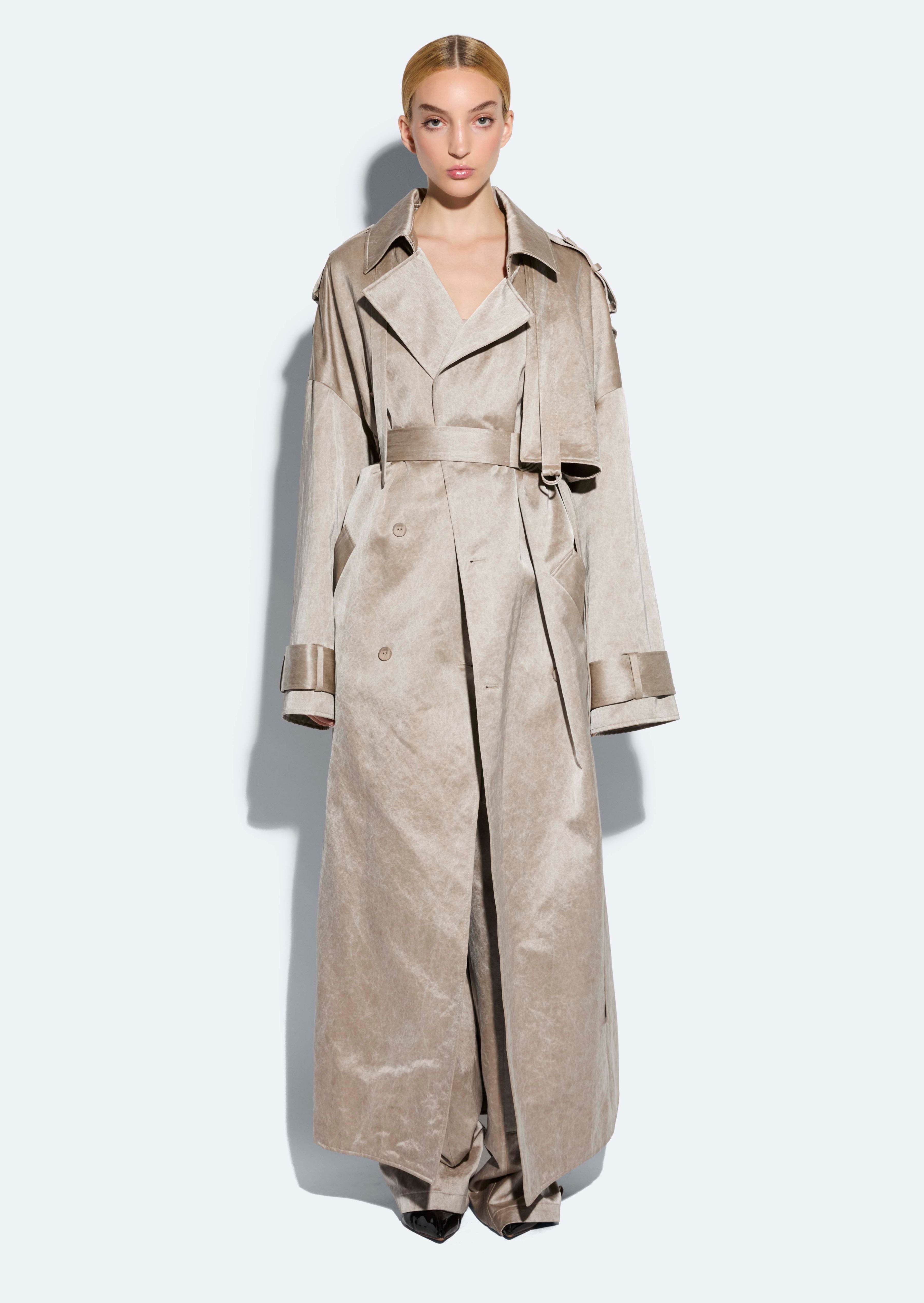 Washed Cotton Double Breasted Trench