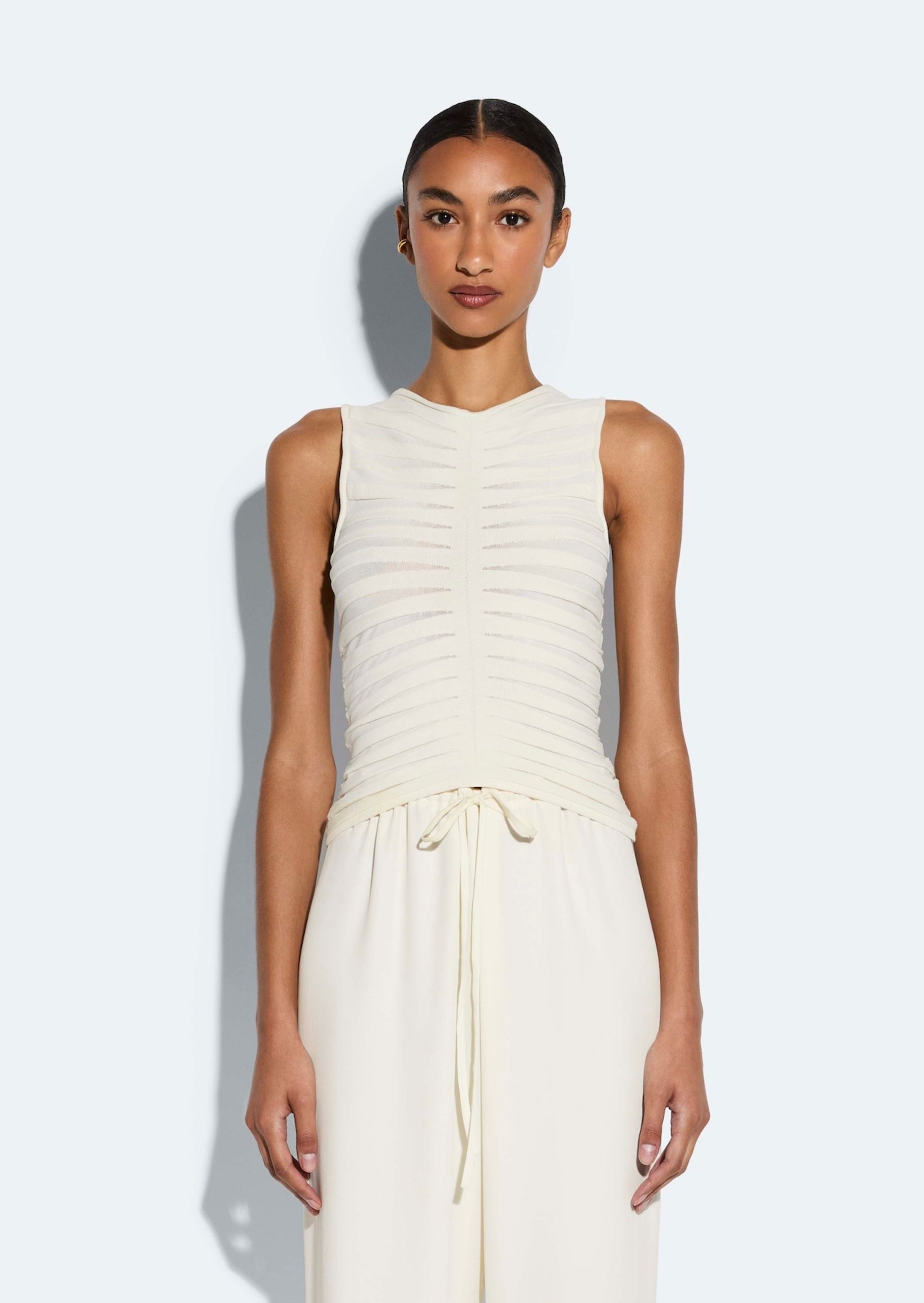 Viscose Wide Ribbed Tank Top