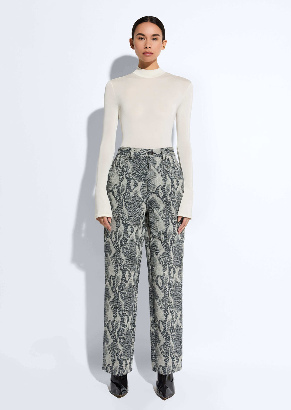 Snake Denim Straight Leg Pant