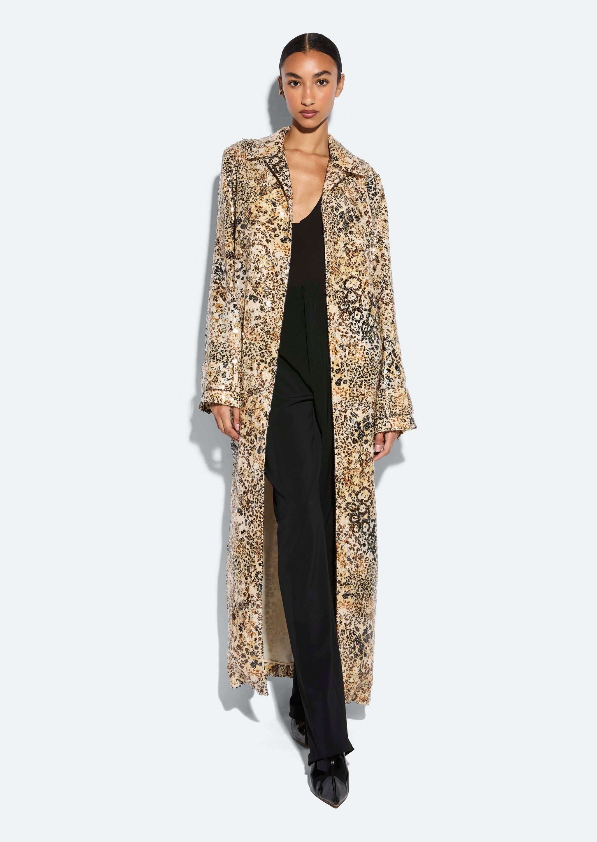 Leopard Sequin Coat - LAPOINTE