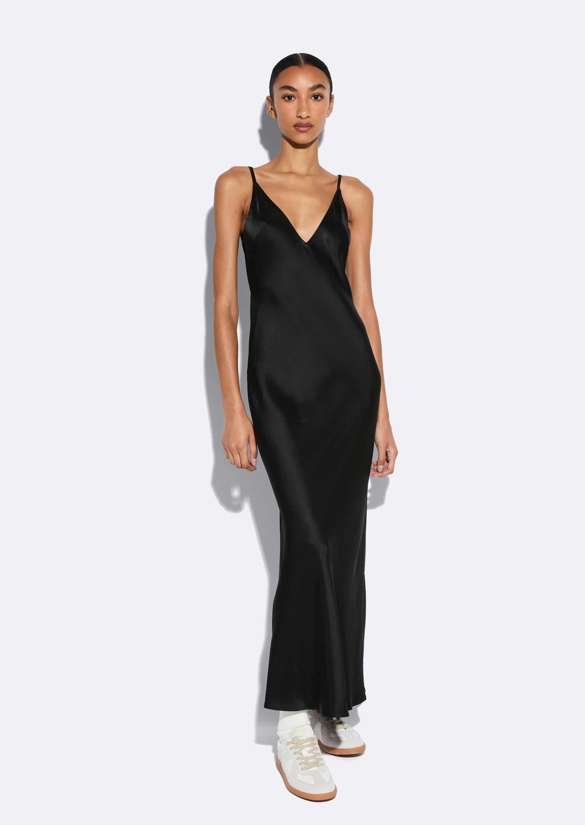 Cowl Neck Black Satin Dress Boohoo Sleeveless Floor Length Silk Strappy Dress Satin Slip Dress In Black Black LAPOINTE Cowl Neck Black Satin Dress Boohoo Sleeveless Floor Length Silk Strappy Dress Satin Slip Dress In Black Black LAPOINTE