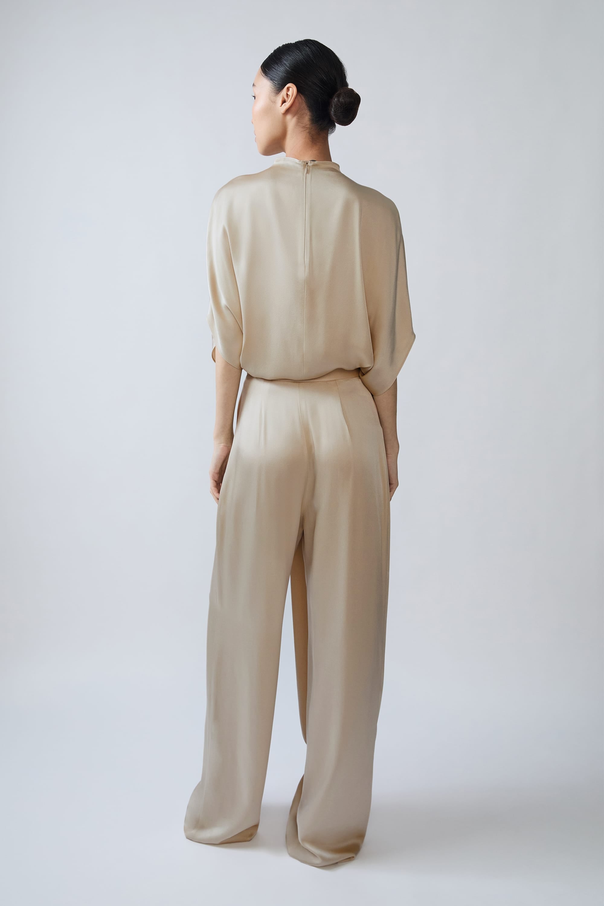 Satin Draped Relaxed Pant - LAPOINTE