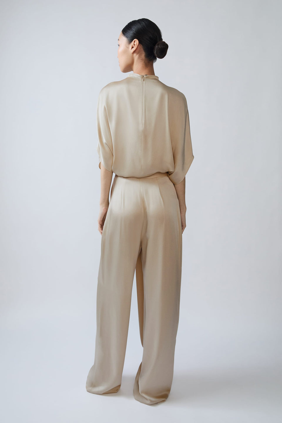 Satin Draped Relaxed Pant - LAPOINTE