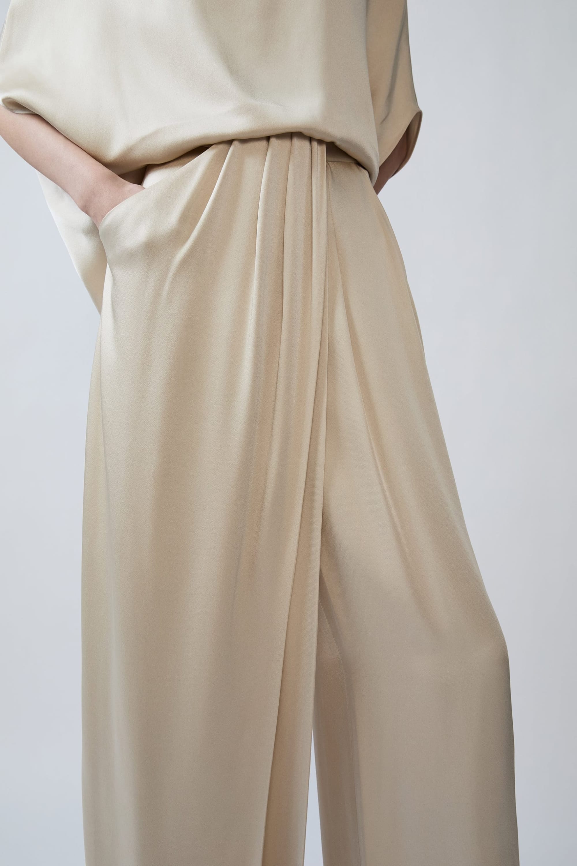Satin Draped Relaxed Pant - LAPOINTE