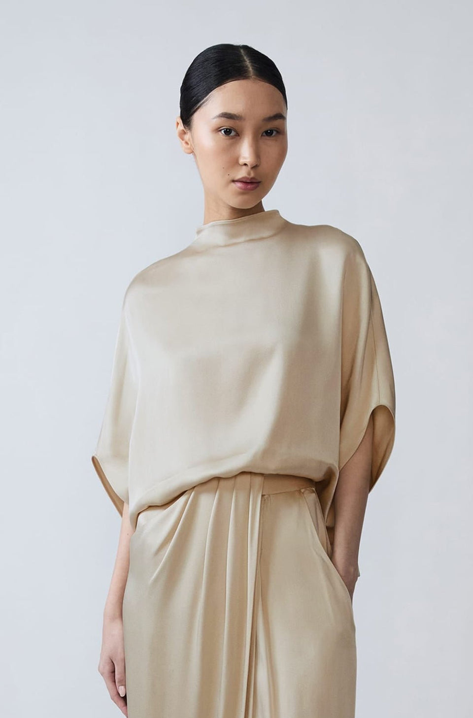 Satin Cape Tee - LAPOINTE
