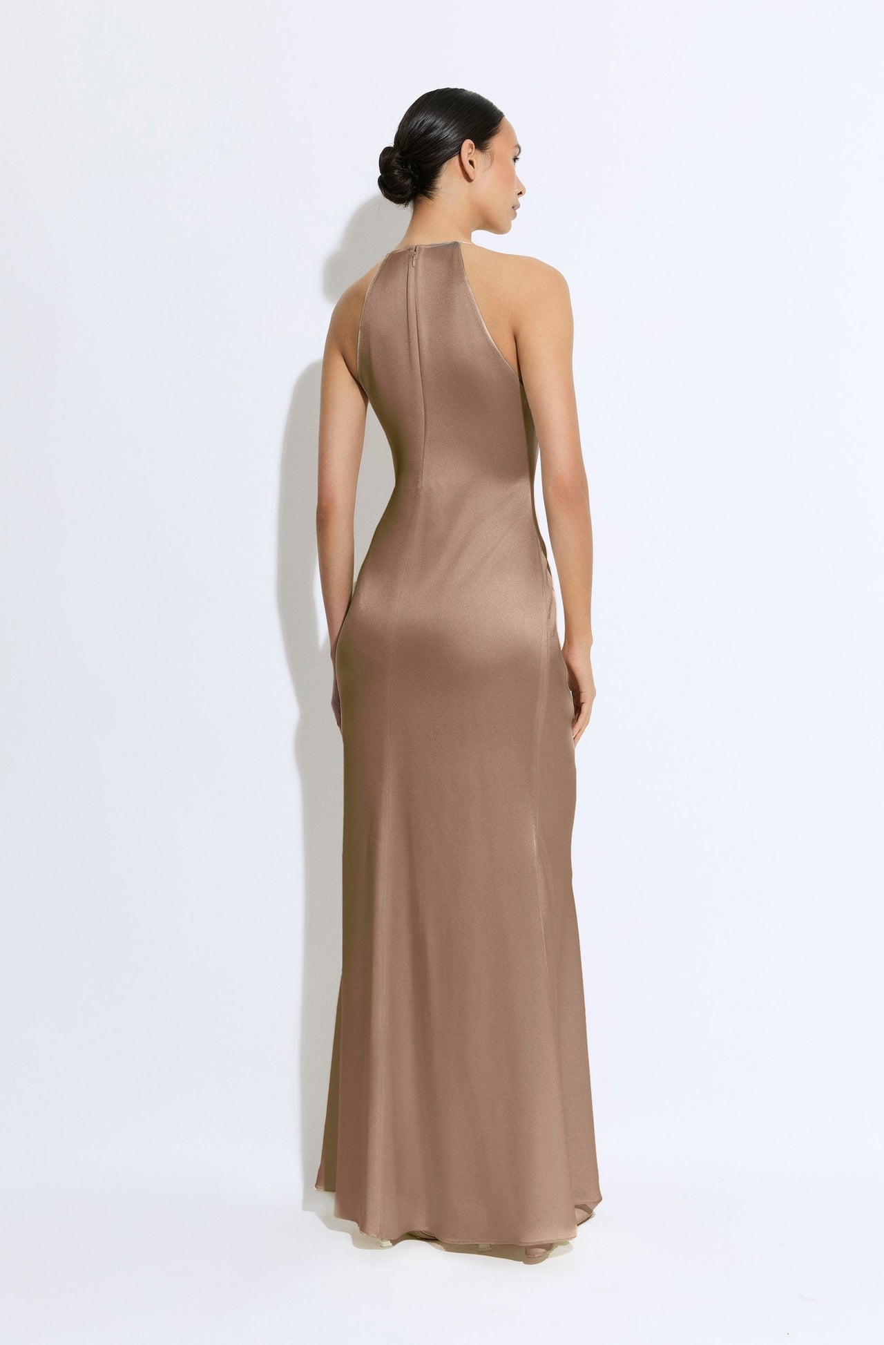 Satin Cowl Neck Tab Gown - LAPOINTE