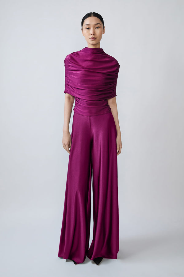 Shine Jersey Wide Leg Pant