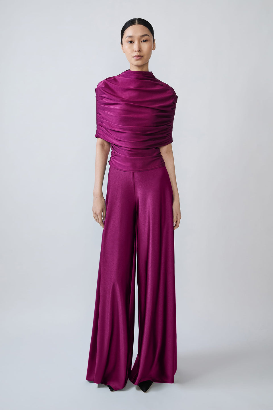 Shine Jersey Wide Leg Pant