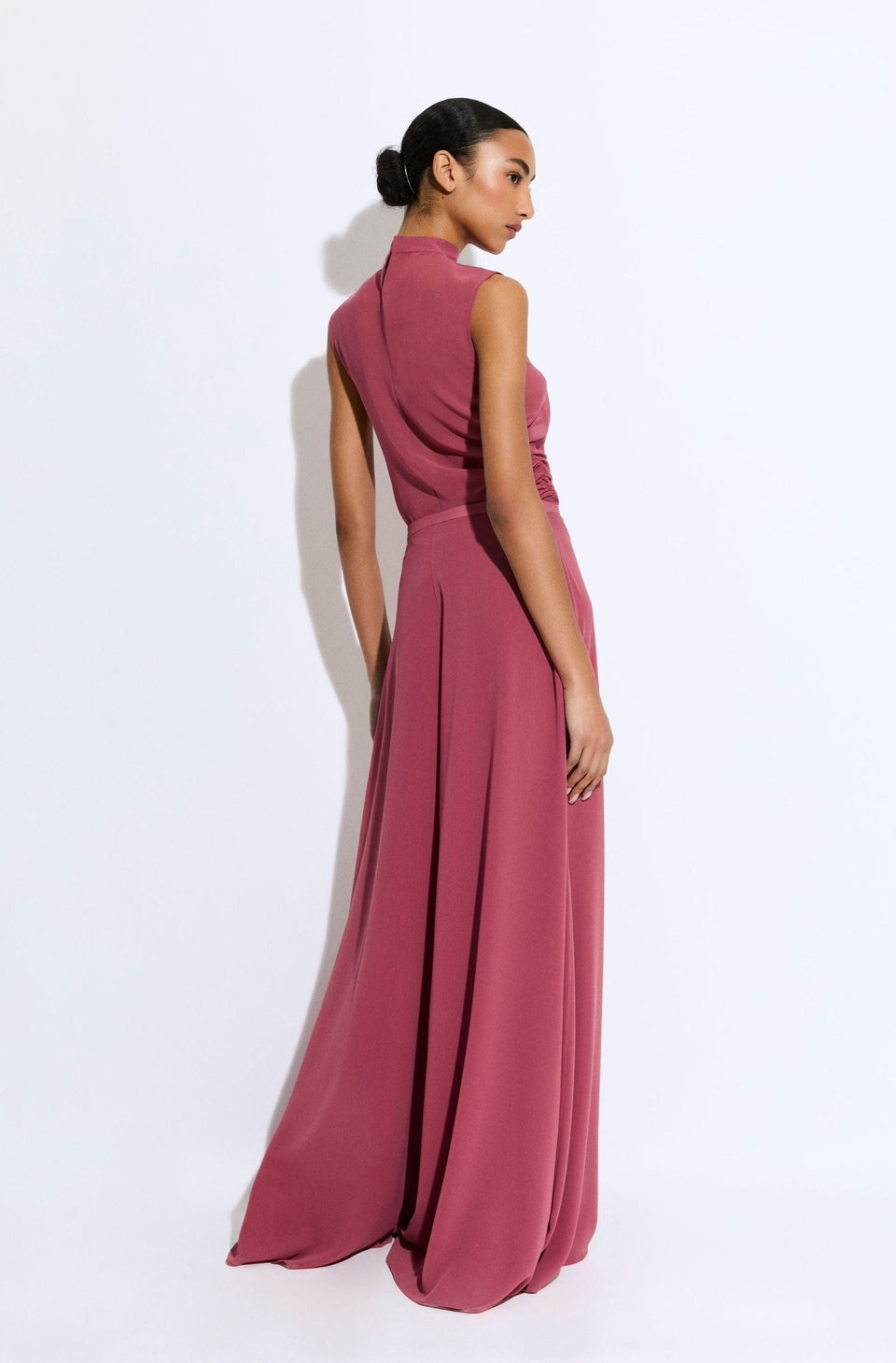Lightweight Georgette Wide Leg Pant With Pockets - LAPOINTE