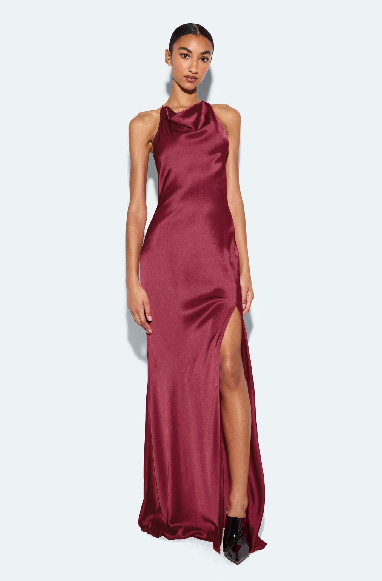 Satin Halter Gown