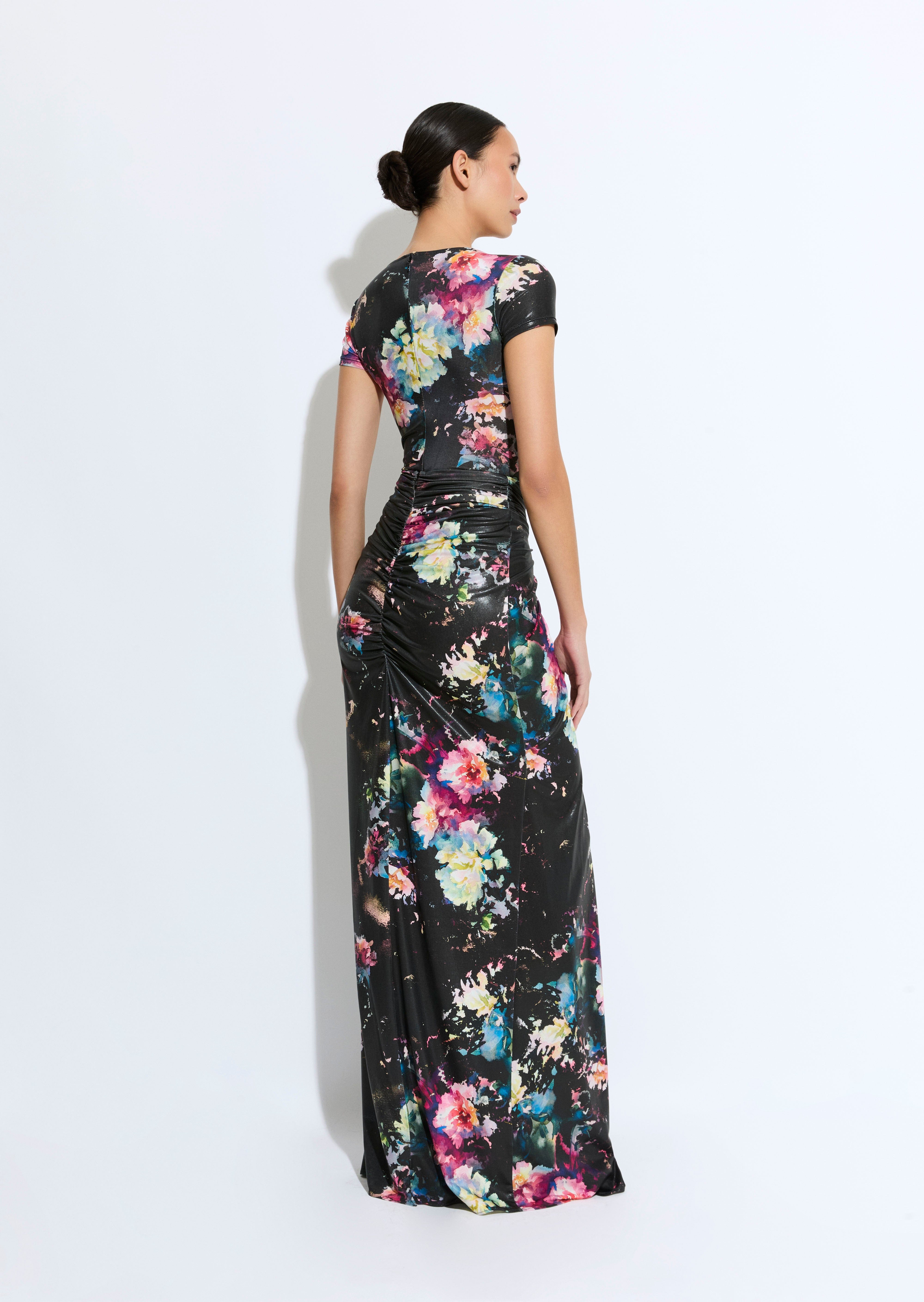Floral Jersey Wrap Maxi Skirt - LAPOINTE