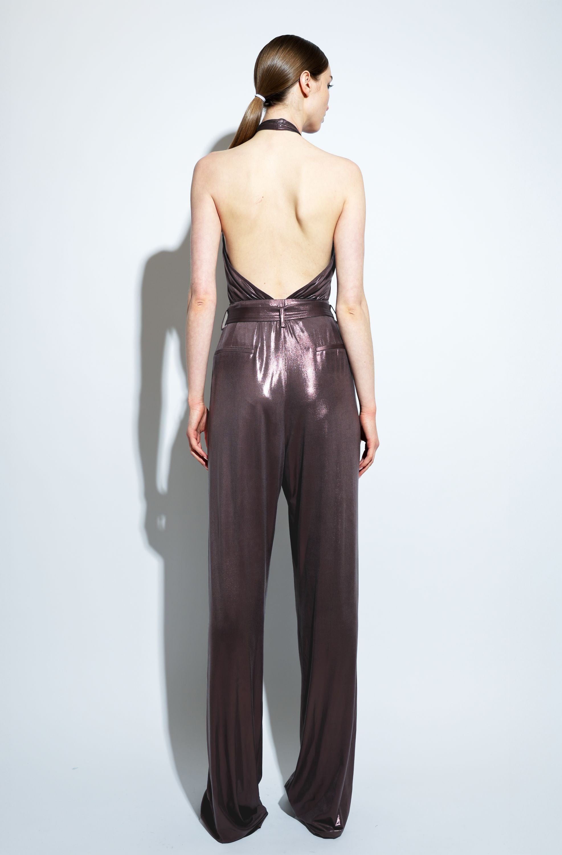 Coated Jersey Belted Pant - LAPOINTE