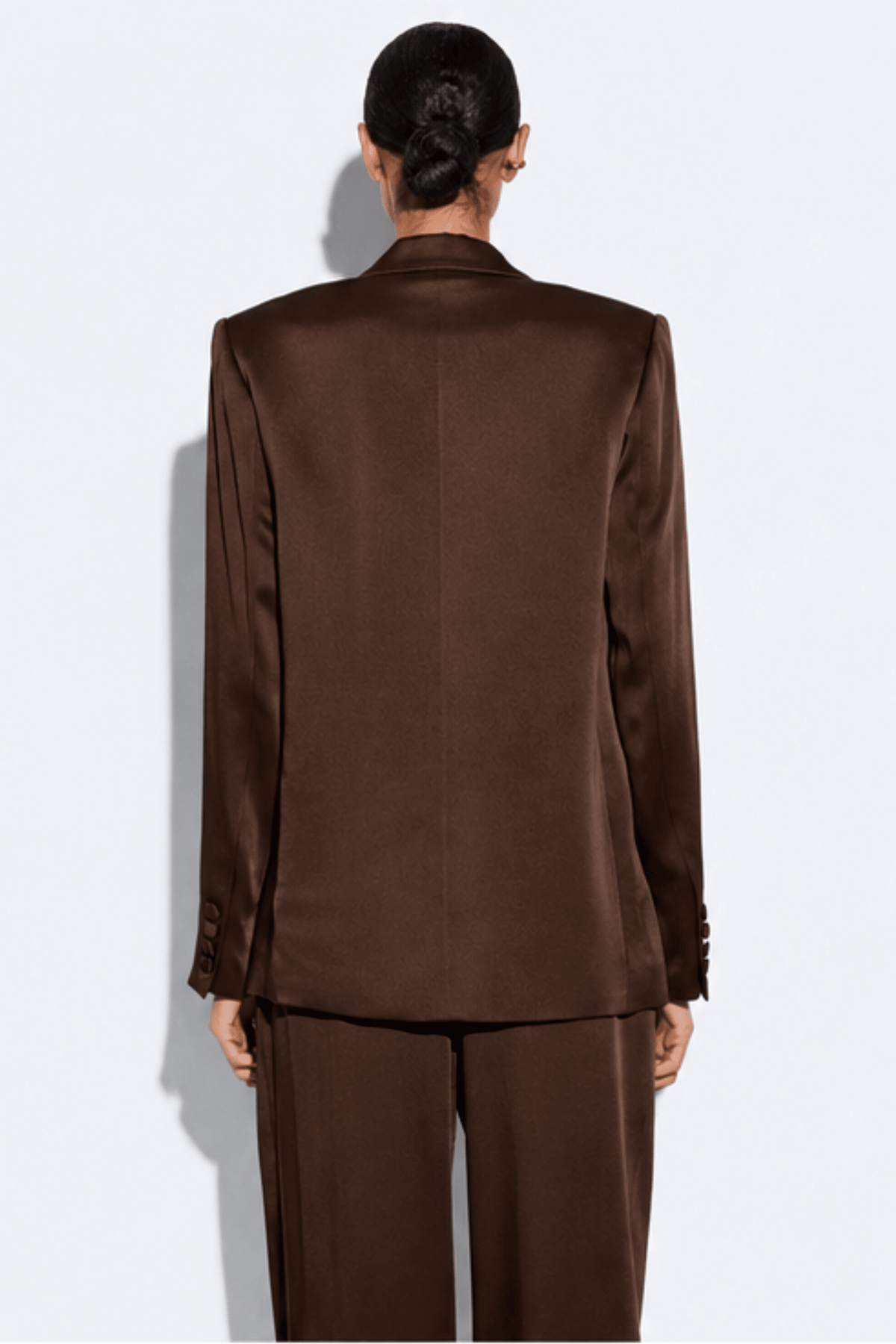 Satin Double Breasted Blazer - LAPOINTE