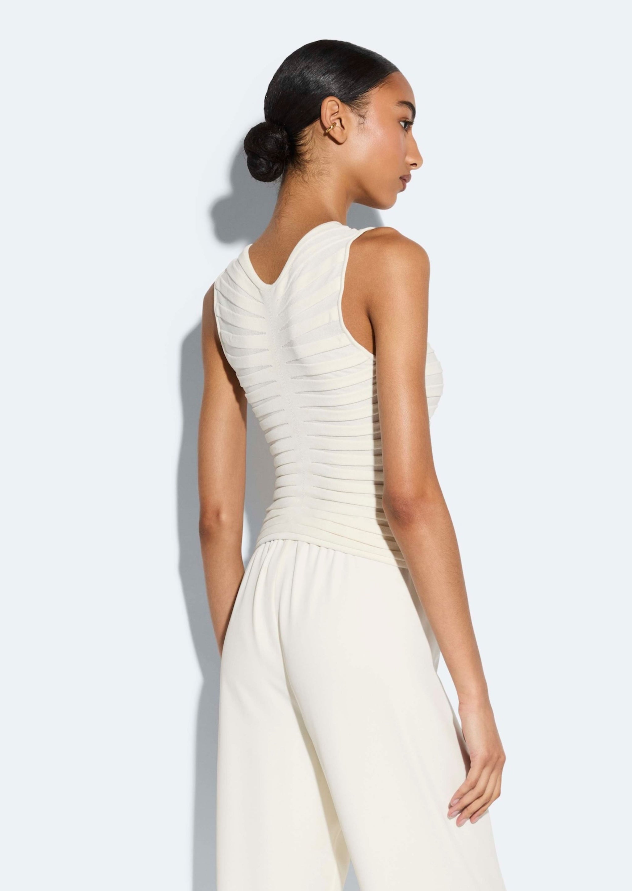 Viscose Wide Ribbed Tank Top