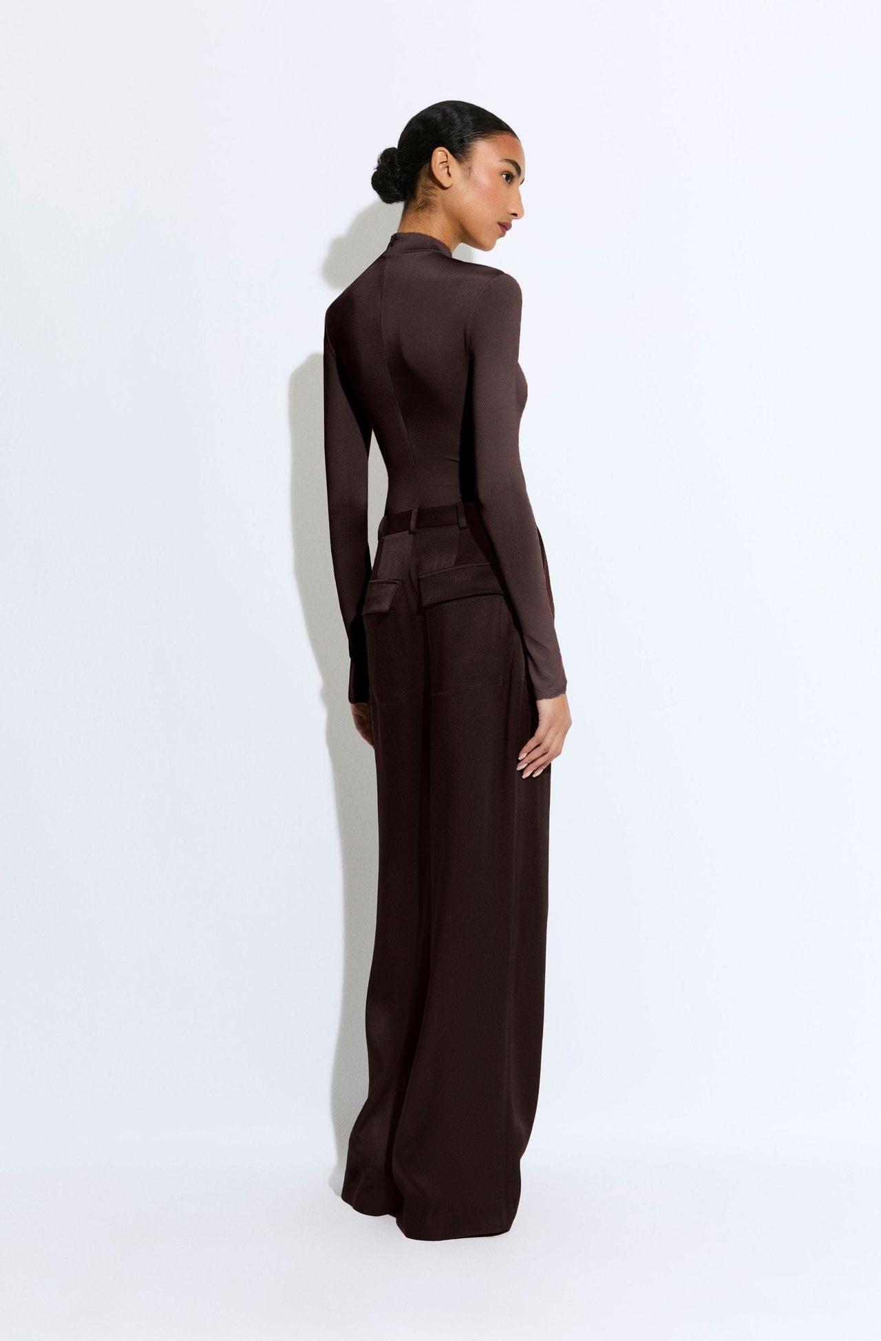 Satin Relaxed Pleated Pant