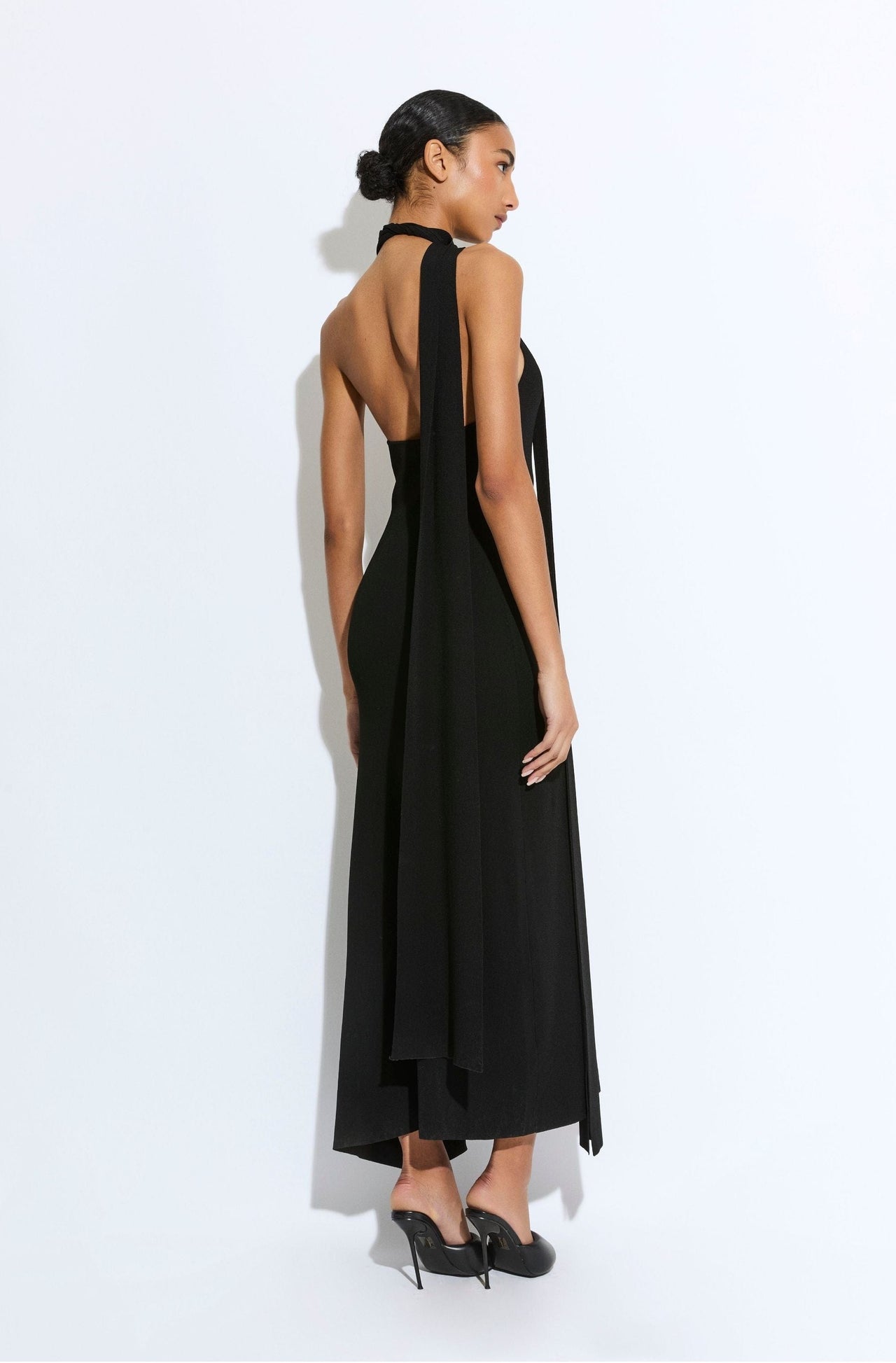 Matte Viscose Halterneck Dress - LAPOINTE