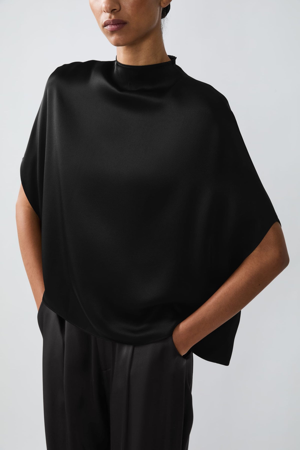 Satin Cape Tee - LAPOINTE