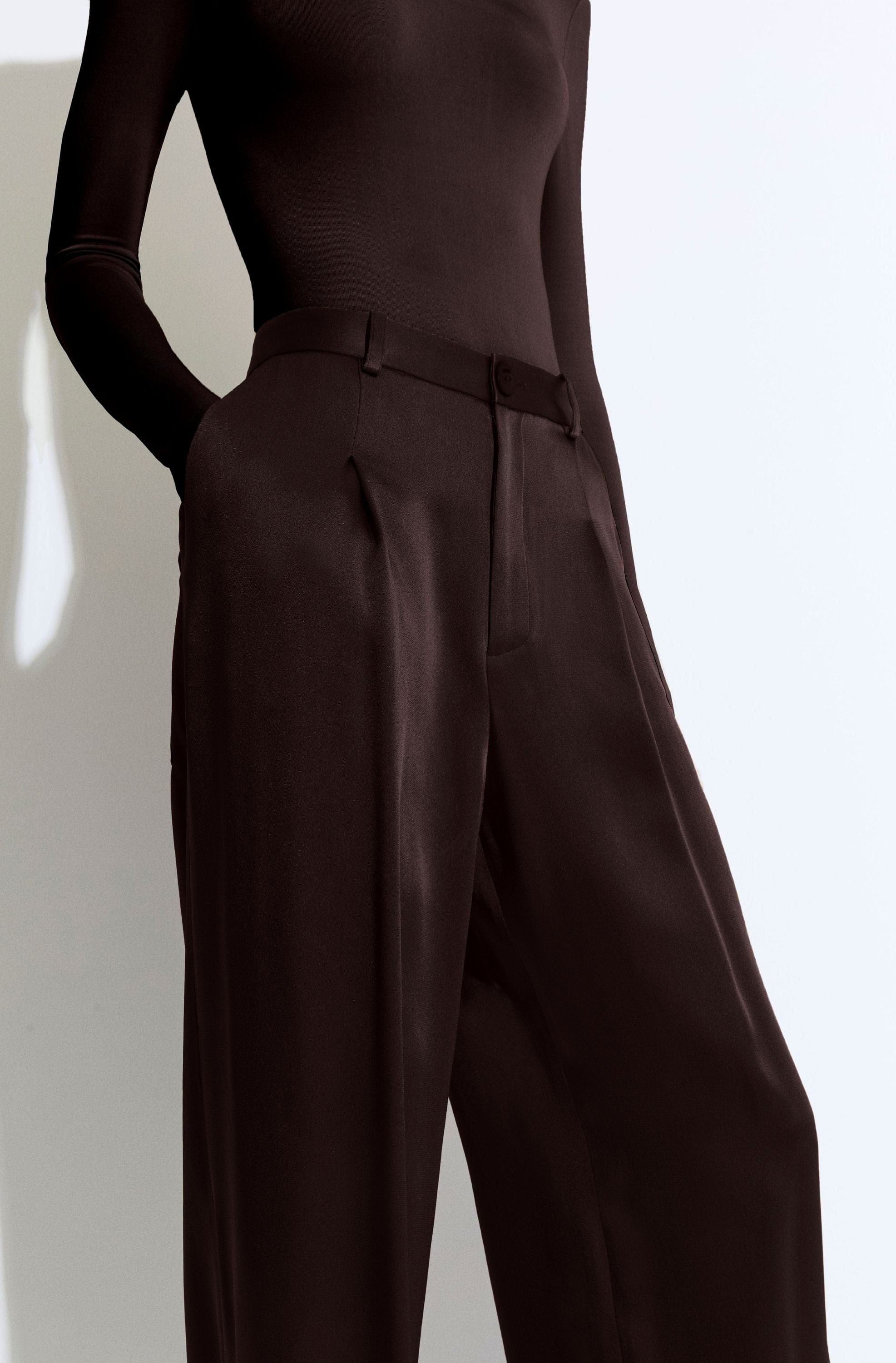 Satin Relaxed Pleated Pant - LAPOINTE