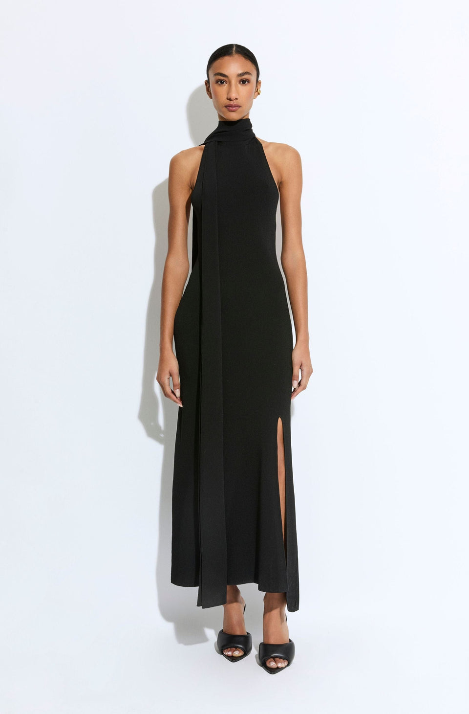 Matte Viscose Halterneck Dress - LAPOINTE