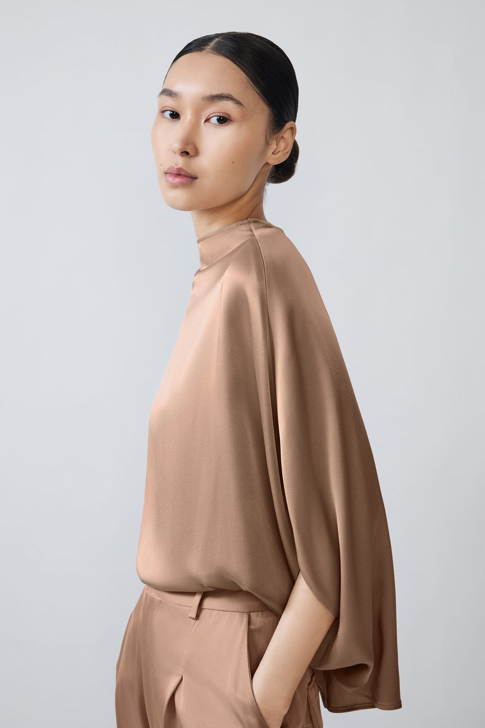 Satin Cape Tee - LAPOINTE