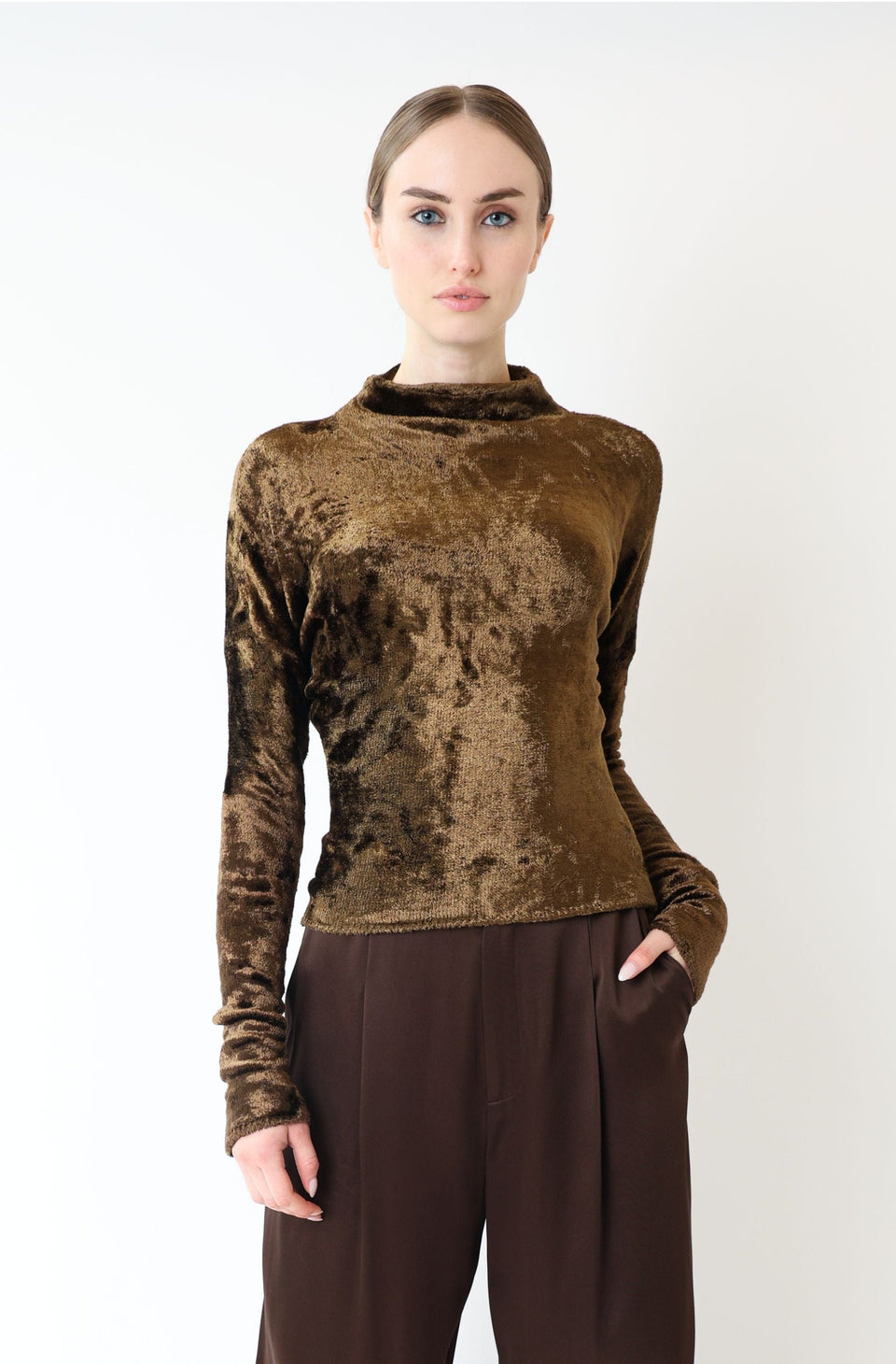 Velvet Dolman Top