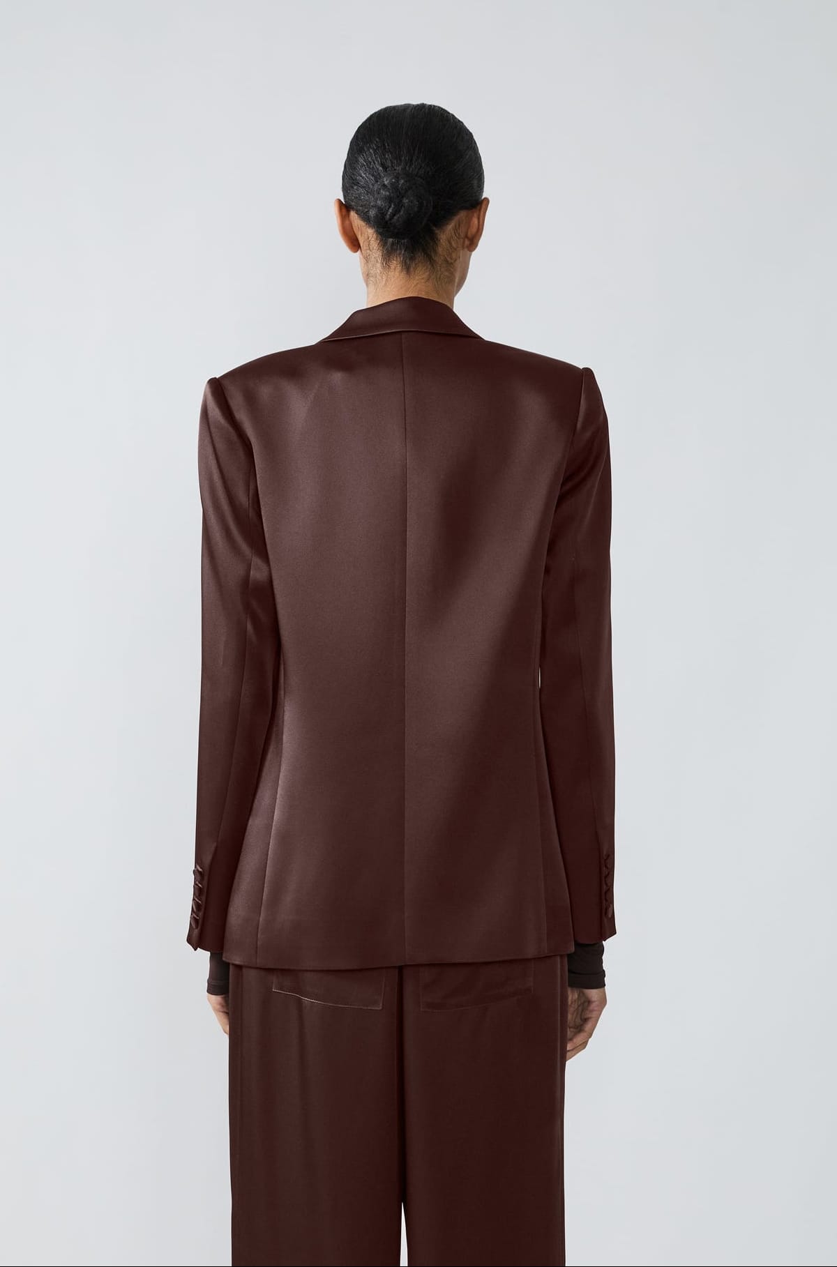 Satin Double Breasted Blazer - LAPOINTE
