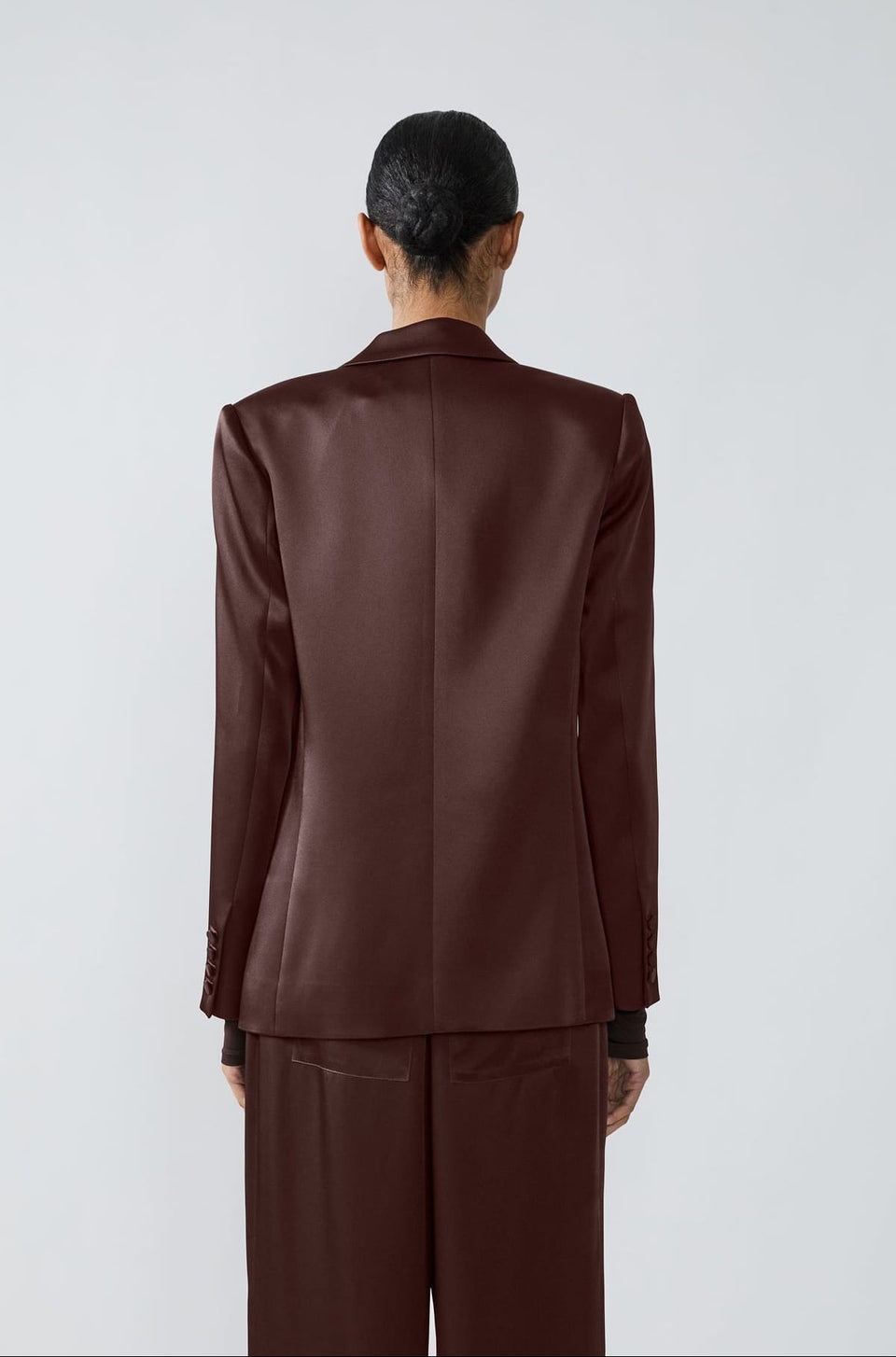 Satin Double Breasted Blazer - LAPOINTE