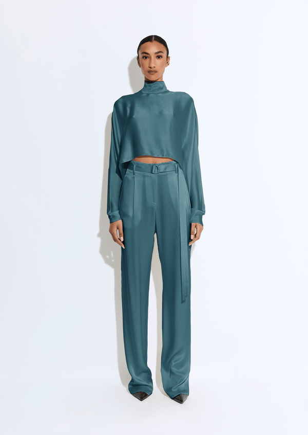 Silky Twill Belted Pant - LAPOINTE