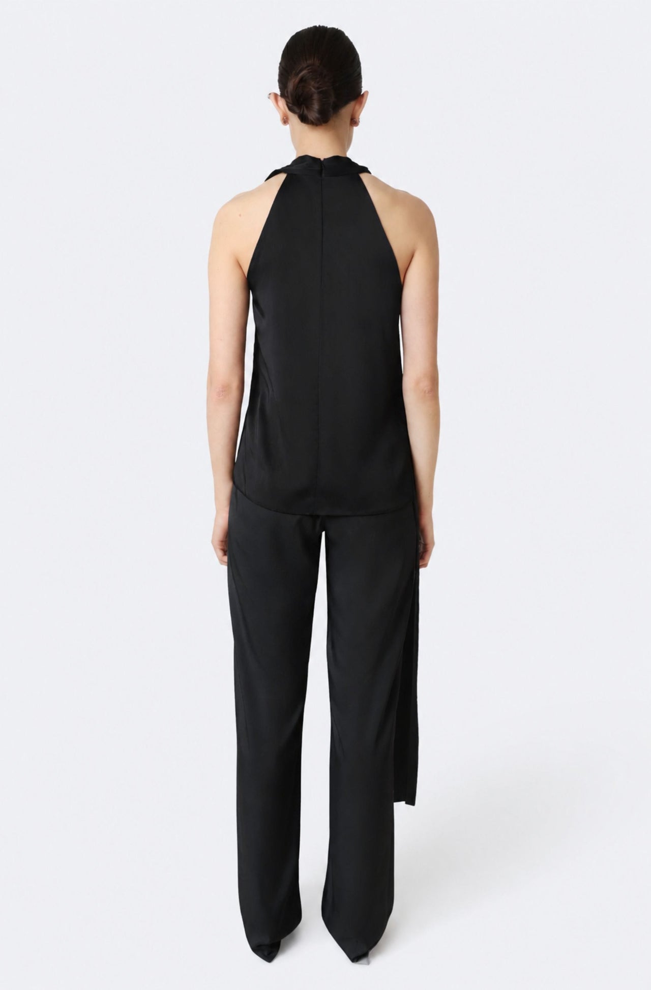 Lightweight Satin Belted Pant - LAPOINTE