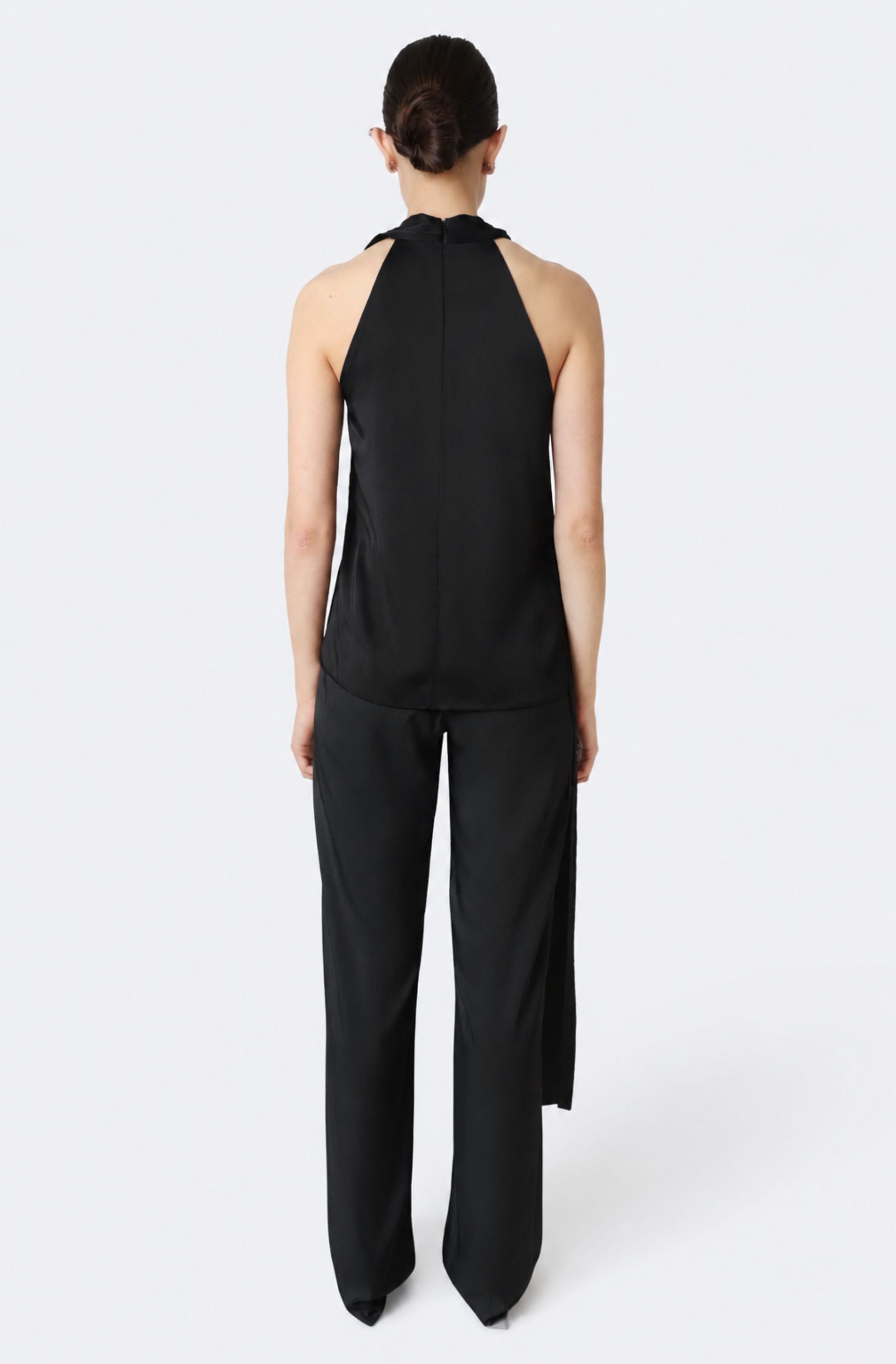 Lightweight Satin Belted Pant - LAPOINTE