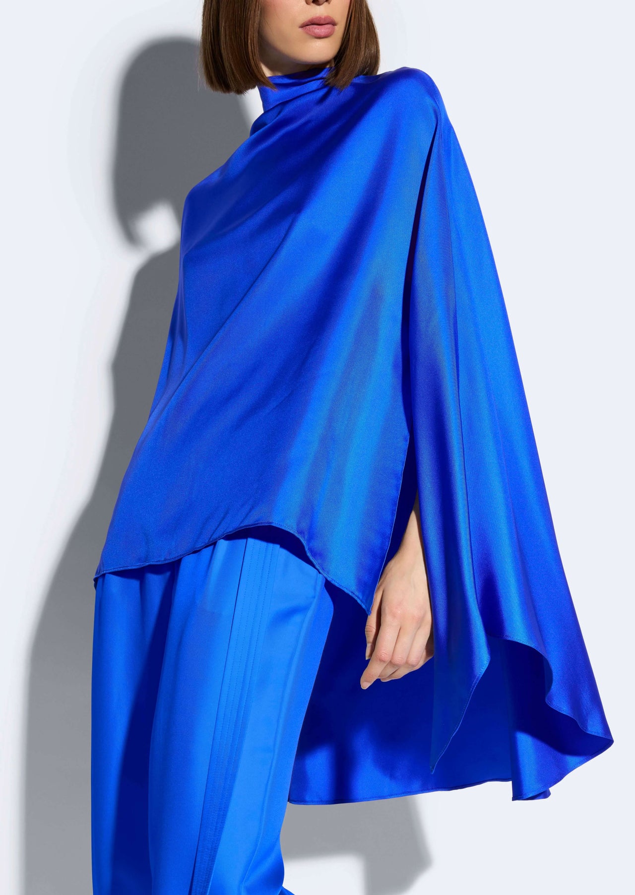 Silky Twill Oversized Cape Tee