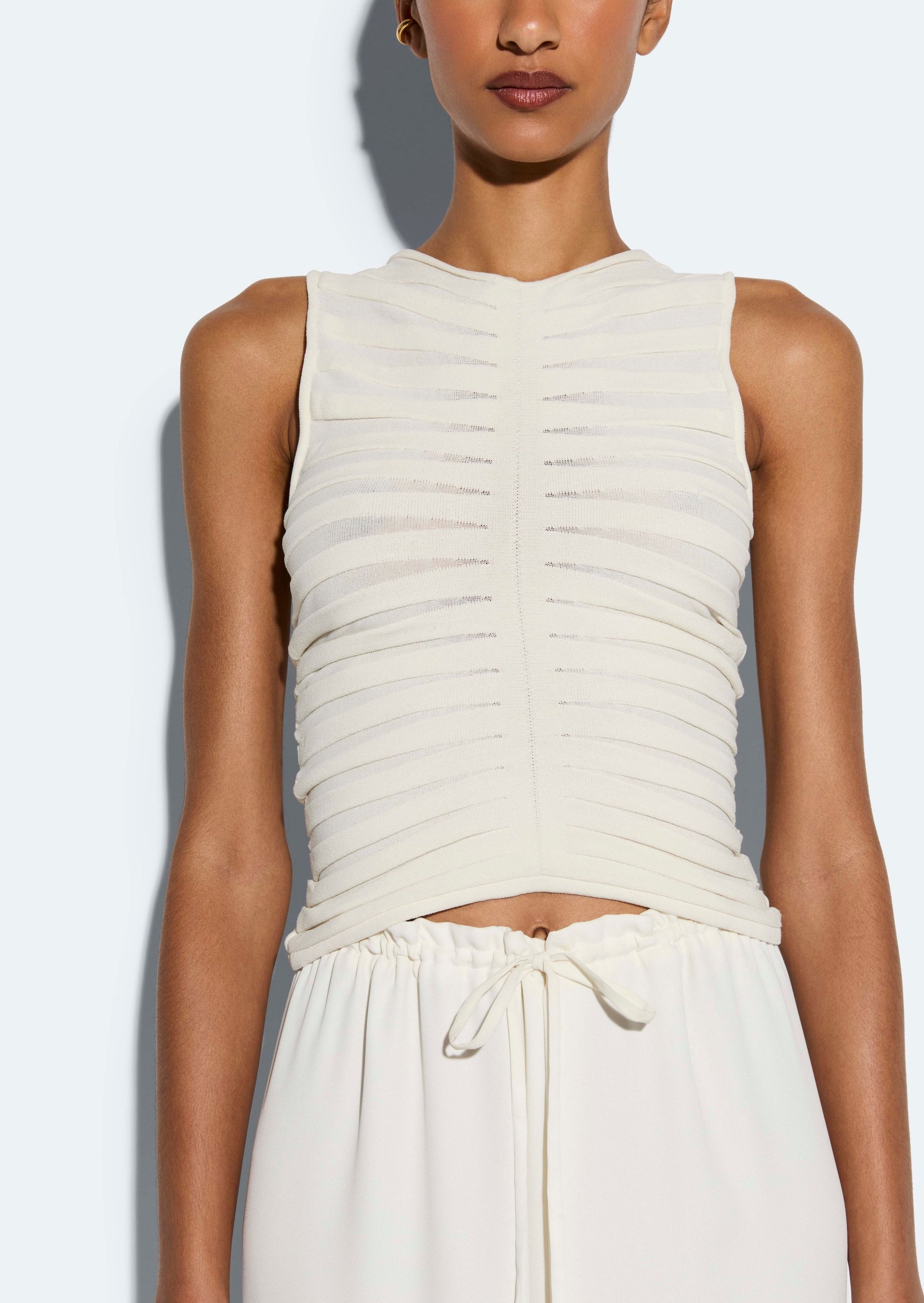 Viscose Wide Ribbed Tank Top