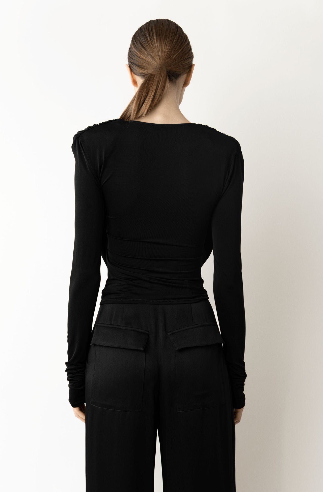 Jersey Cowl Neck Bandeau Top - LAPOINTE