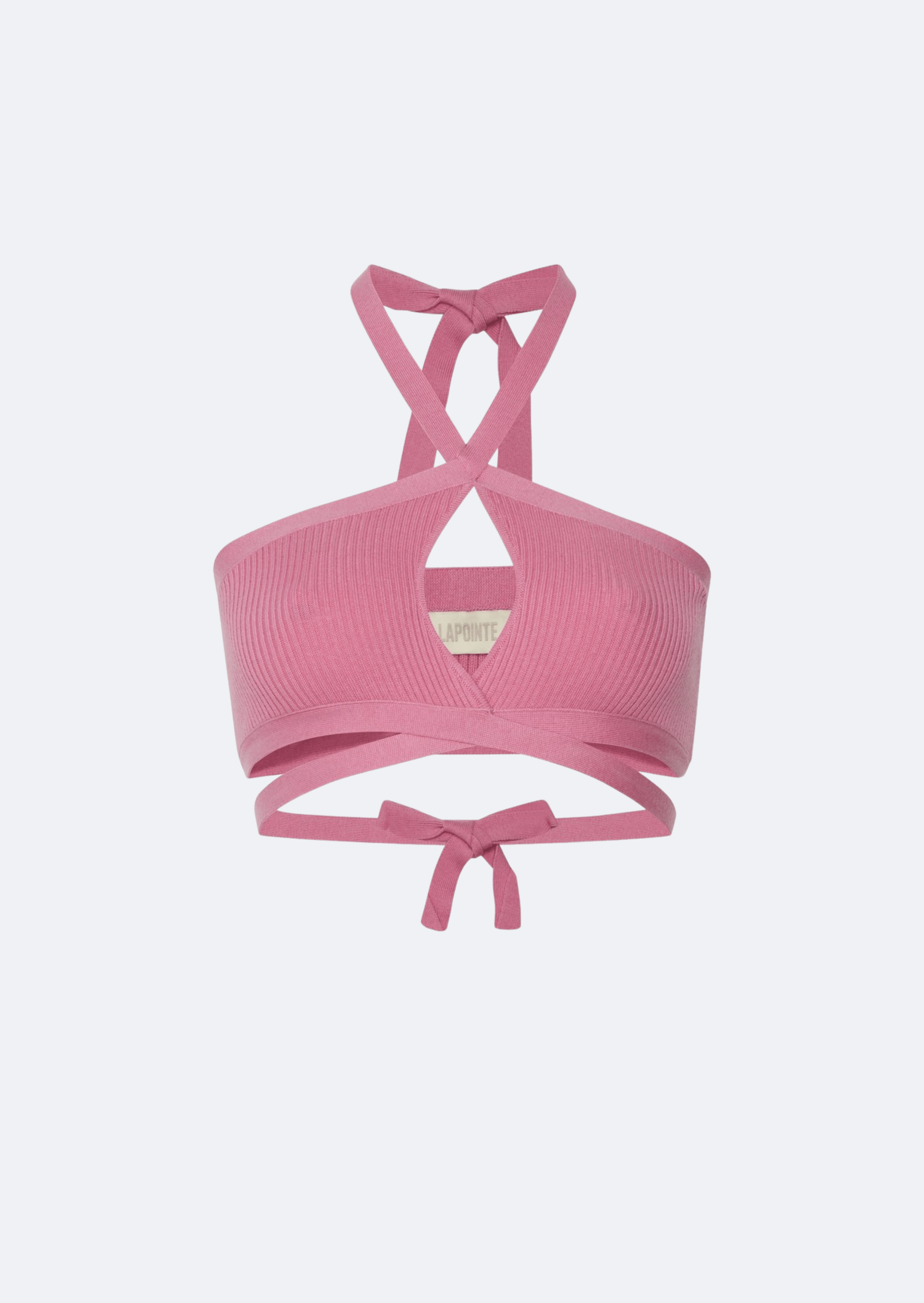 Wool Criss Cross Halter Top - LAPOINTE